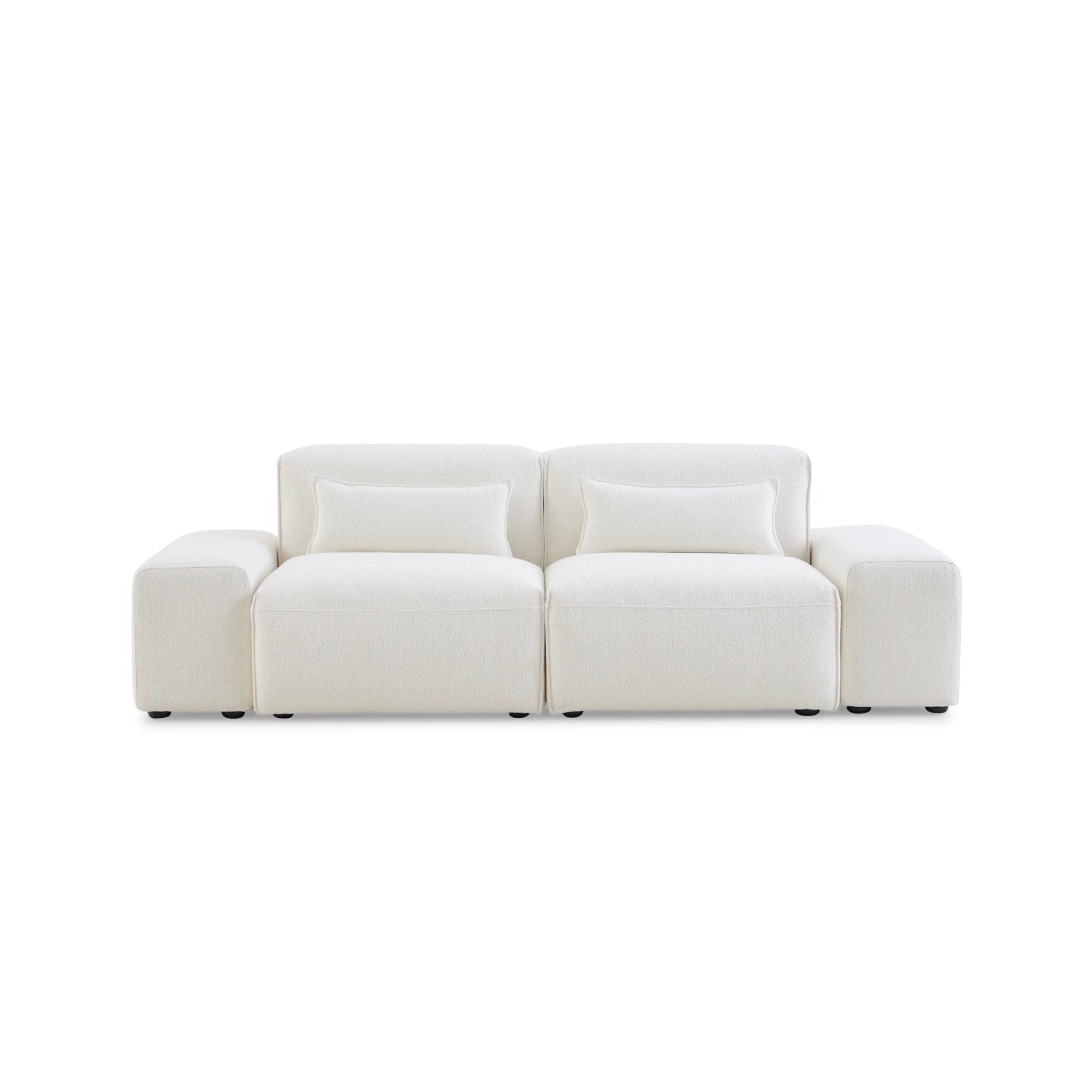 MODE Bravo 3.5-Seater Modular Sofa with Arm, Boucle, Creamy White