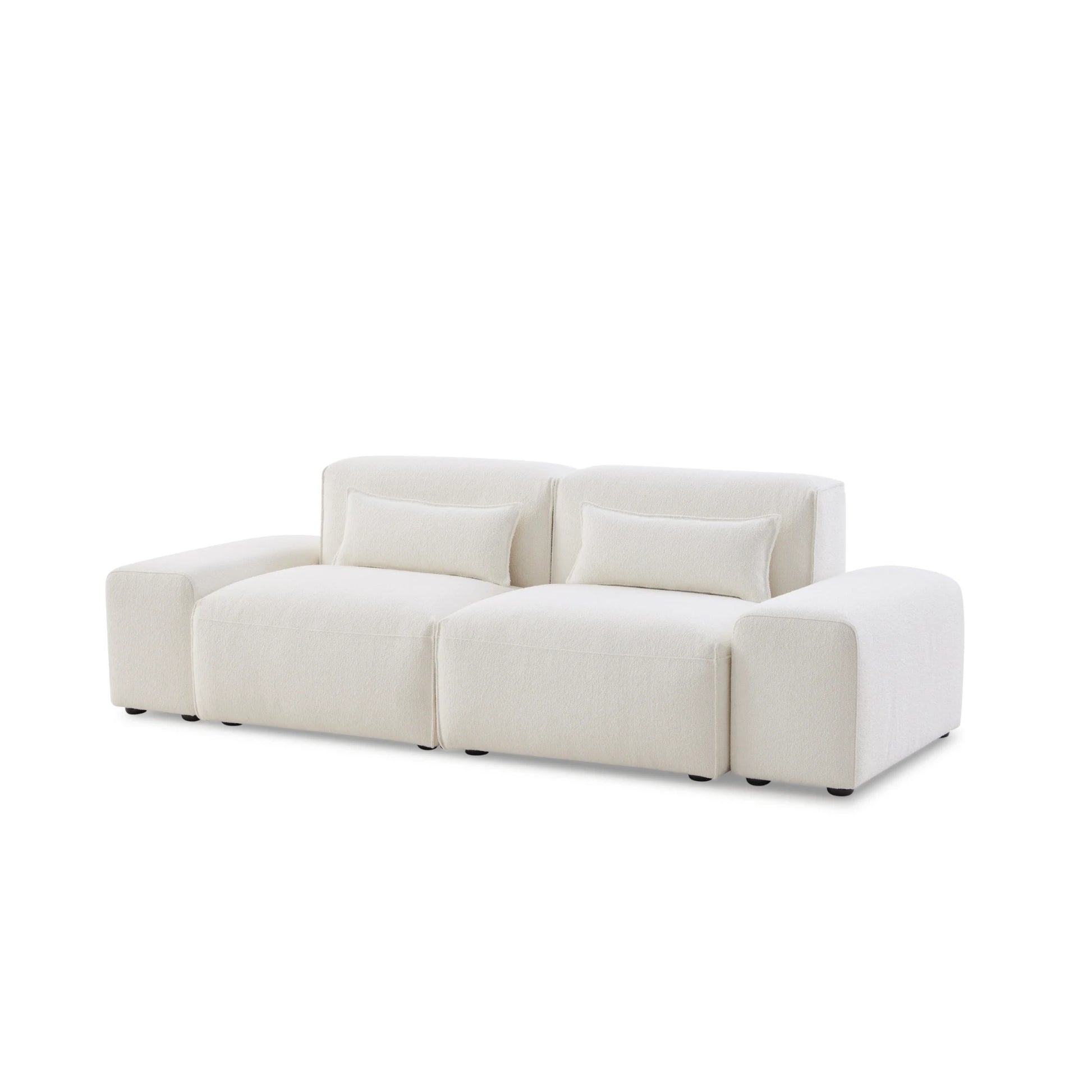MODE Bravo 3.5-Seater Modular Sofa with Arm, Boucle, Creamy White