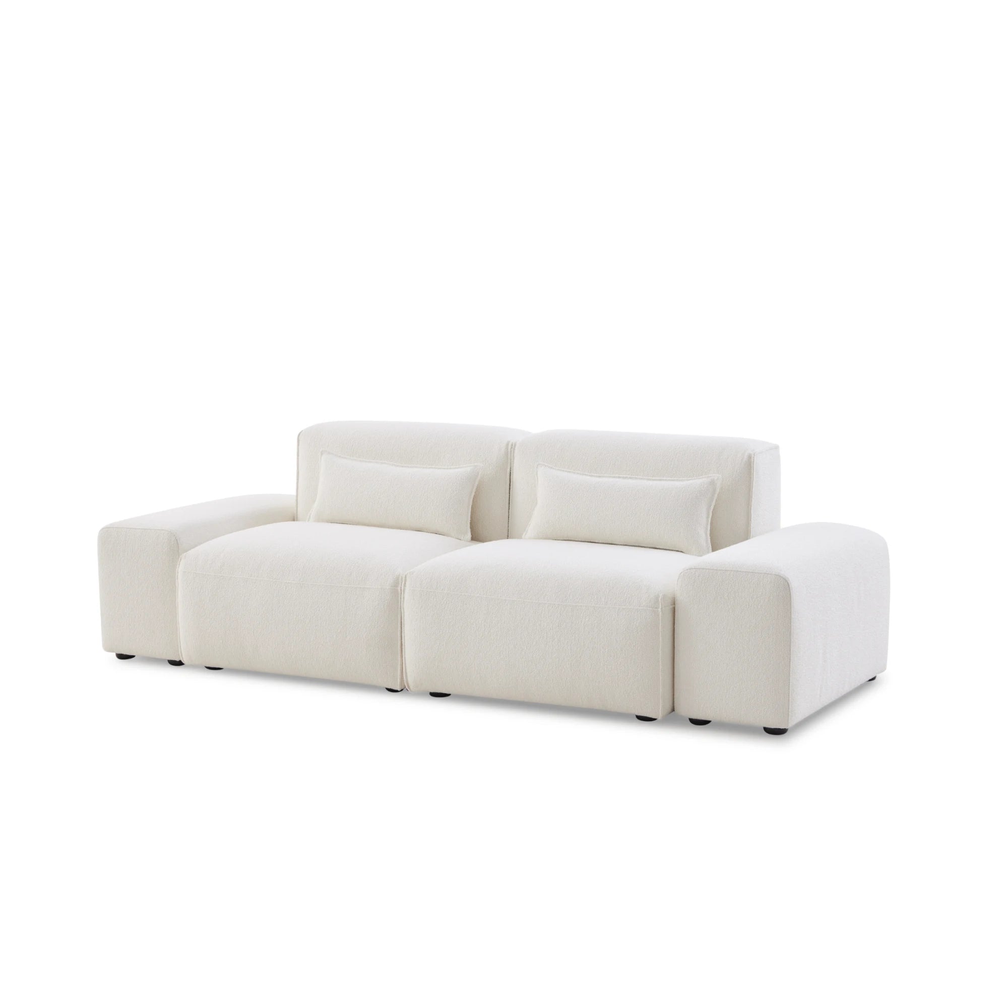 MODE Bravo 3.5-Seater Modular Sofa with Arm, Boucle, Creamy White