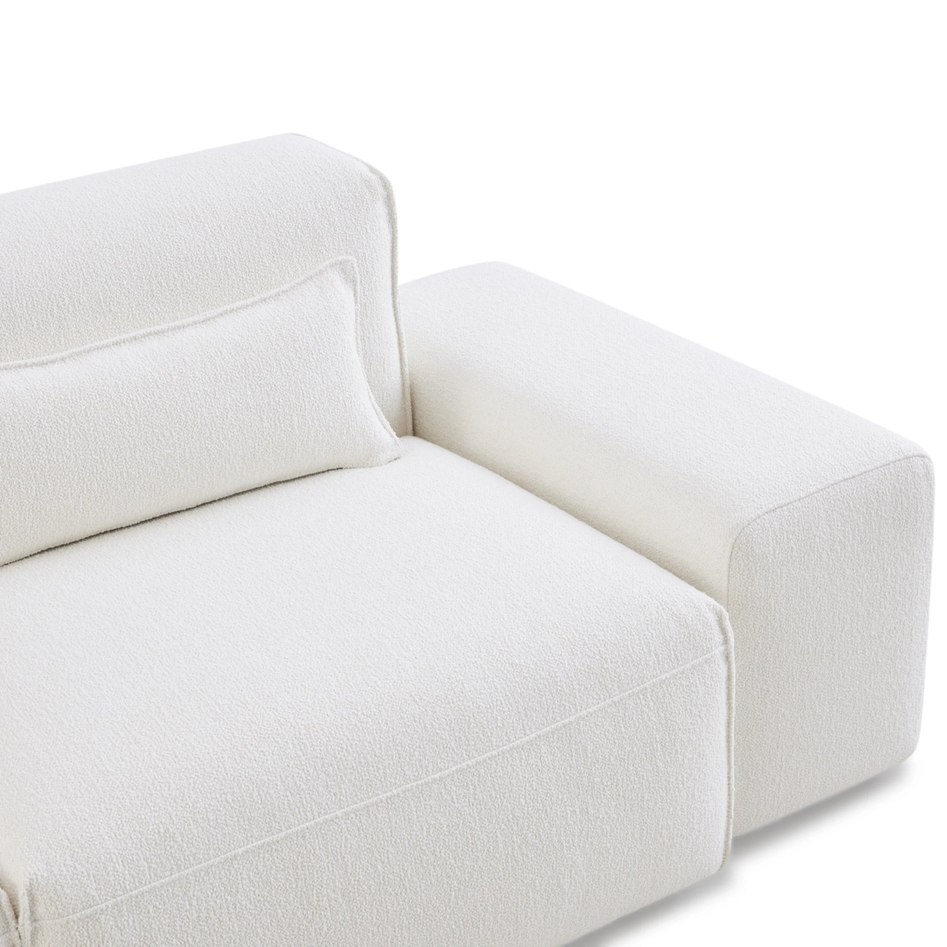 MODE Bravo 3.5-Seater Modular Sofa with Arm, Boucle, Creamy White