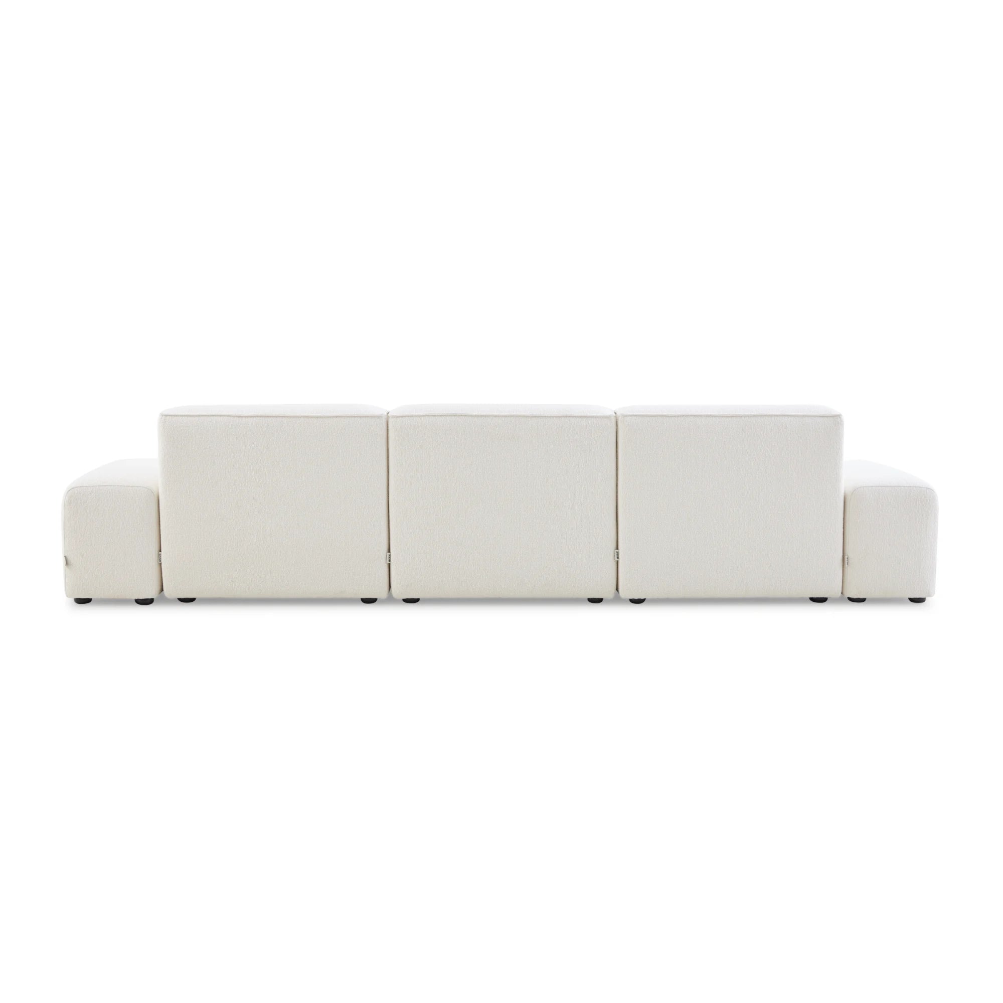 MODE Bravo 4.5-Seater Modular Sofa with Chaise & Arm, Boucle, Creamy White