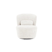 MODE Domi Boucle Swivel Chair, Pearly White