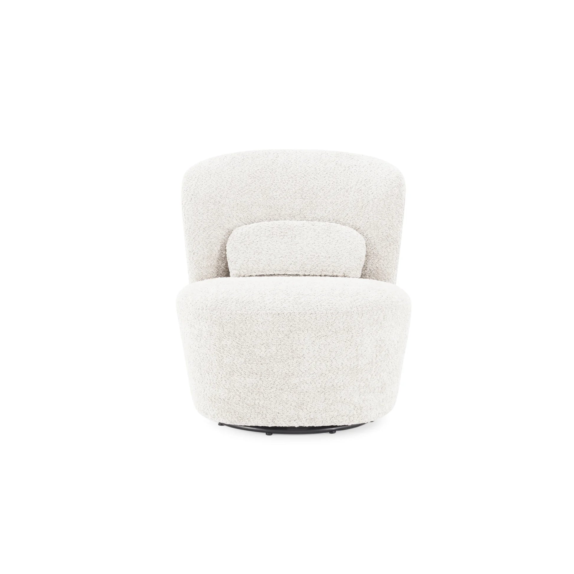 MODE Domi Boucle Swivel Chair, Pearly White