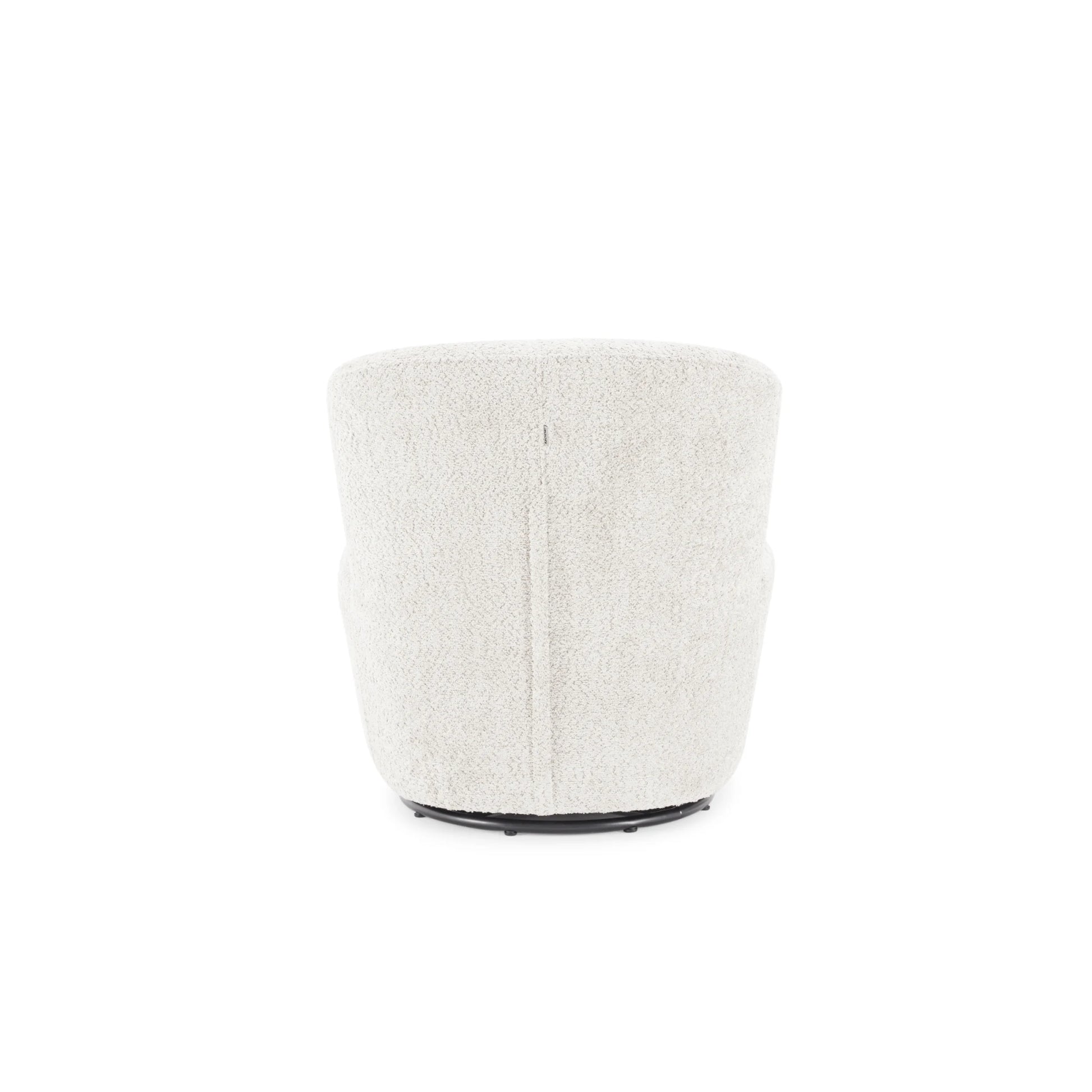 MODE Domi Boucle Swivel Chair, Pearly White