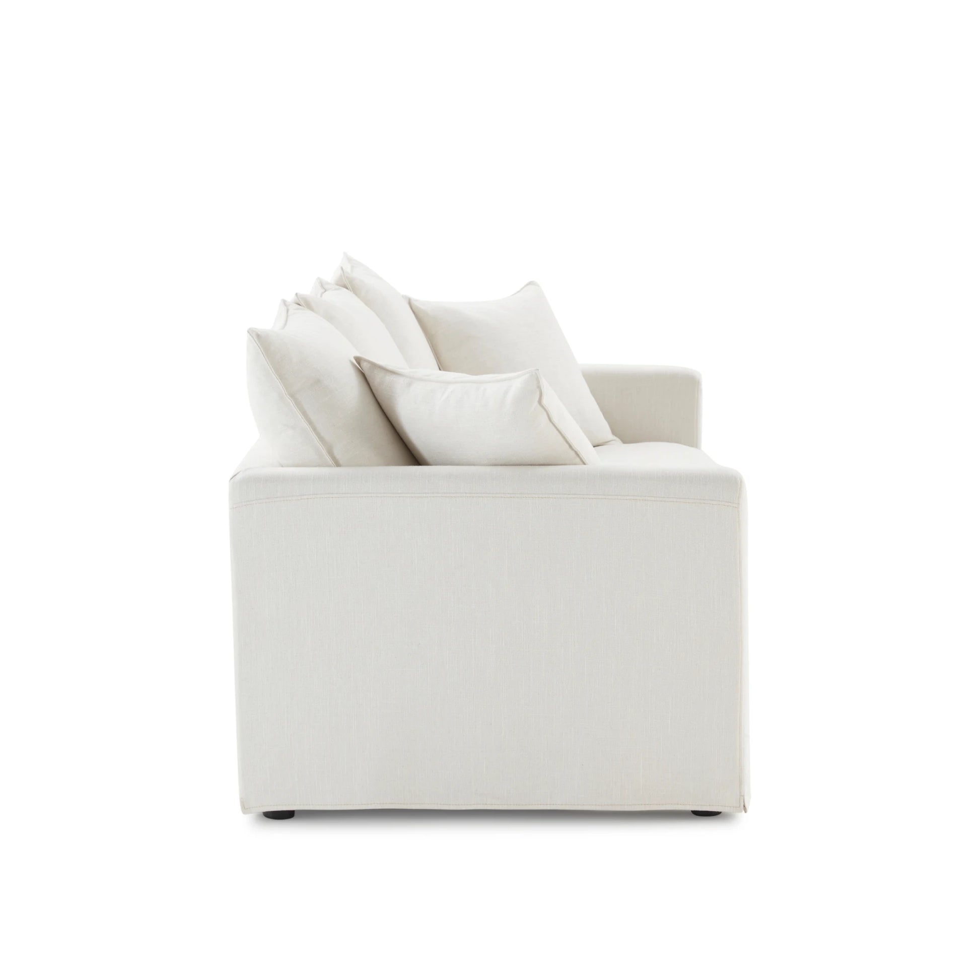 MODE Crepes 2.5-Seater Linen Sofa, Off-White