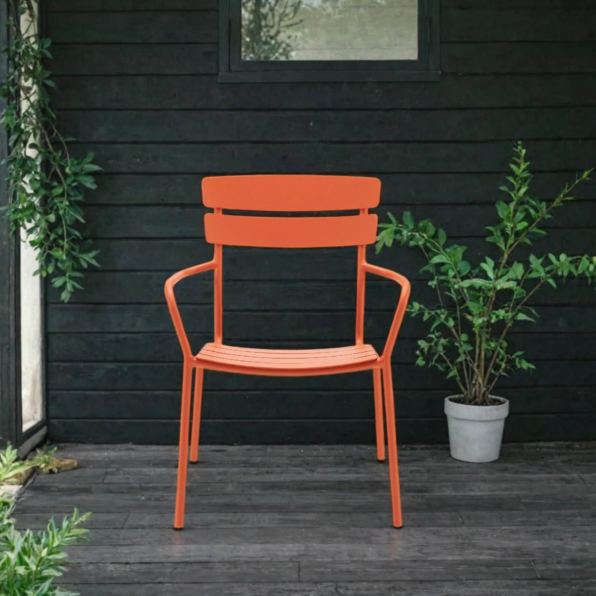Wellmax Verano Outdoor Aluminium Dining Armchair, Terracotta
