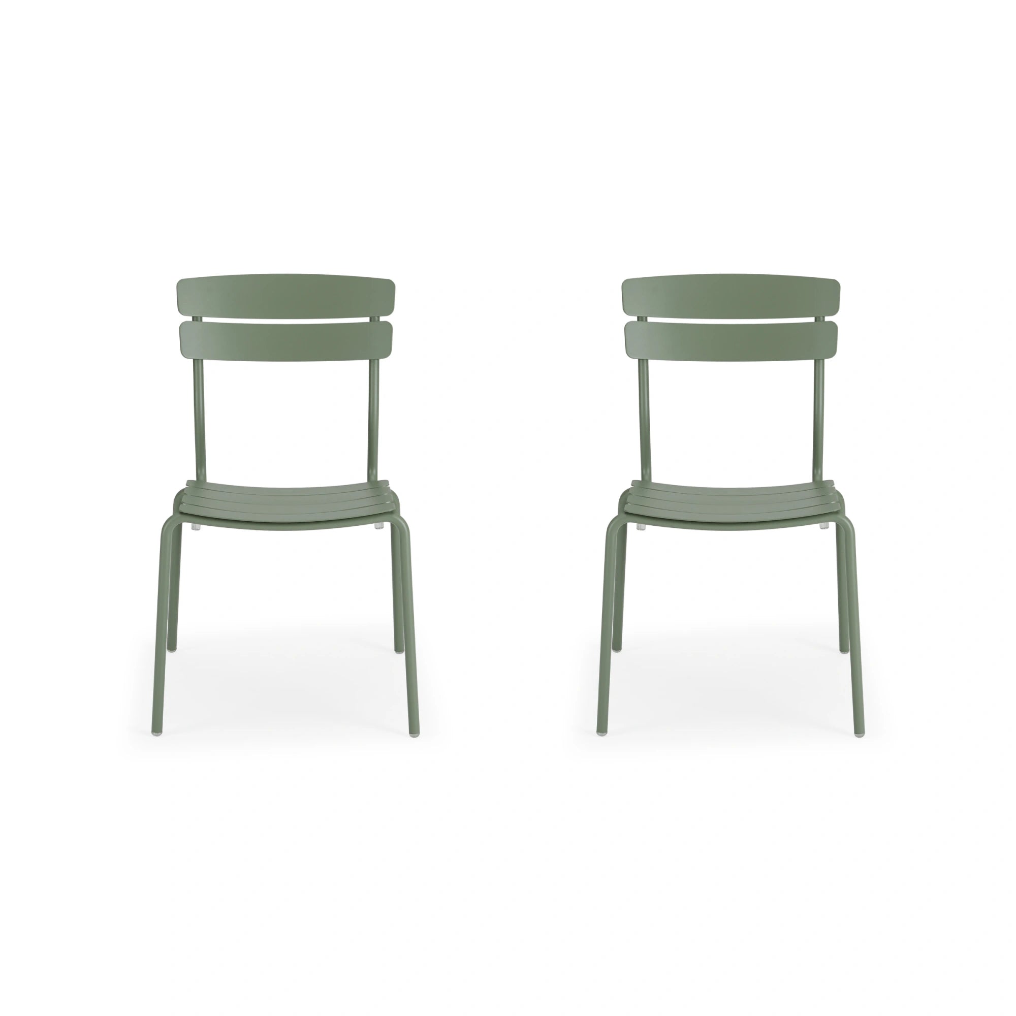 Wellmax Verano Outdoor Aluminium Dining Chair, Set of 2, Green