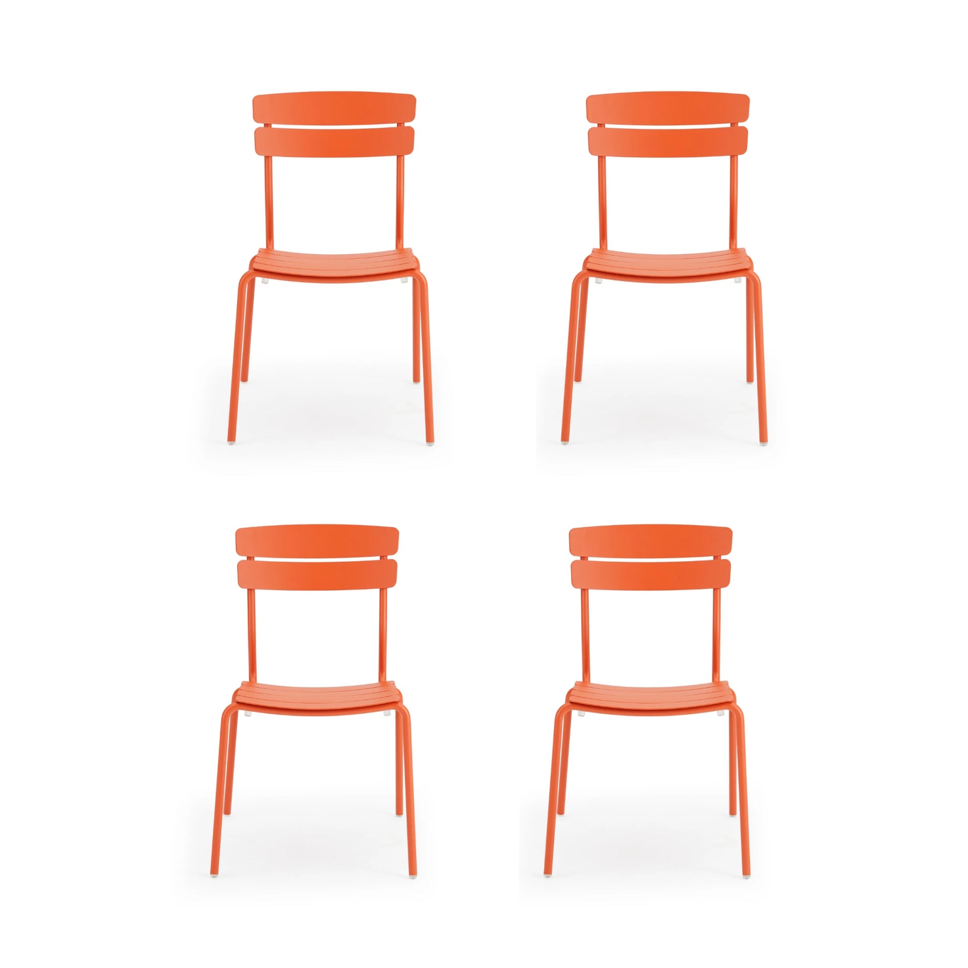 Wellmax Verano Outdoor Aluminium Dining Chair, Set of 4, Terracotta