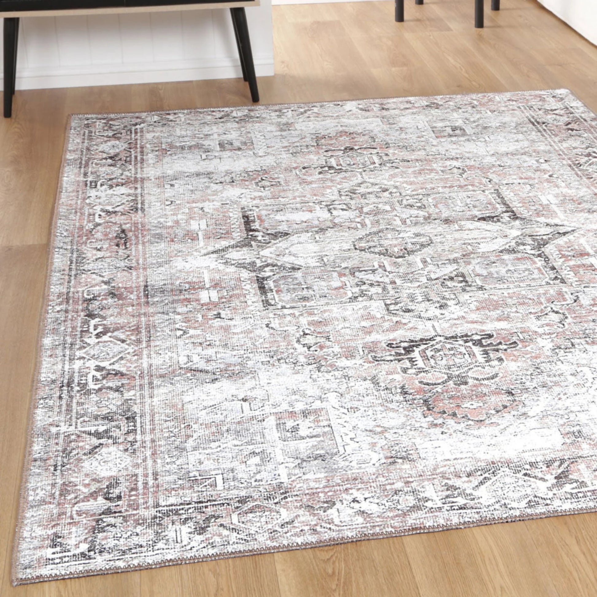 DreamWeaver Homestead Machine Washable Rug, Amelie Terracotta