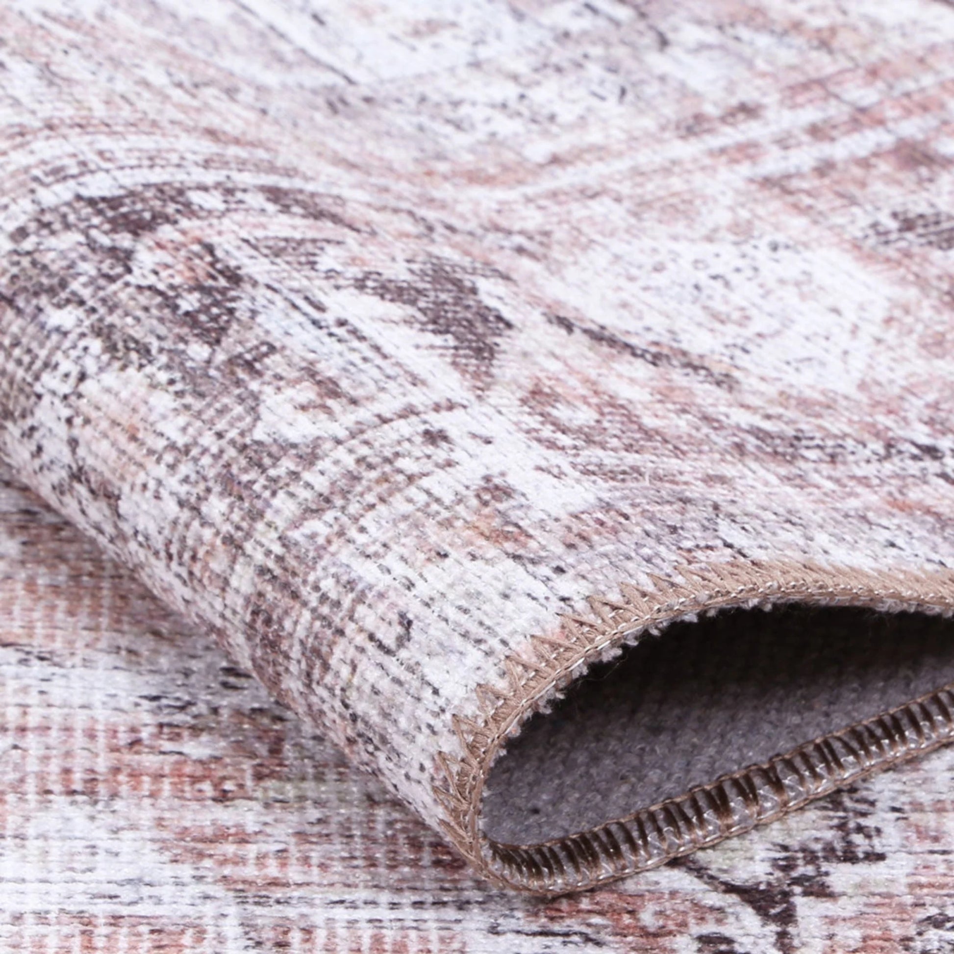 DreamWeaver Homestead Machine Washable Rug, Amelie Terracotta