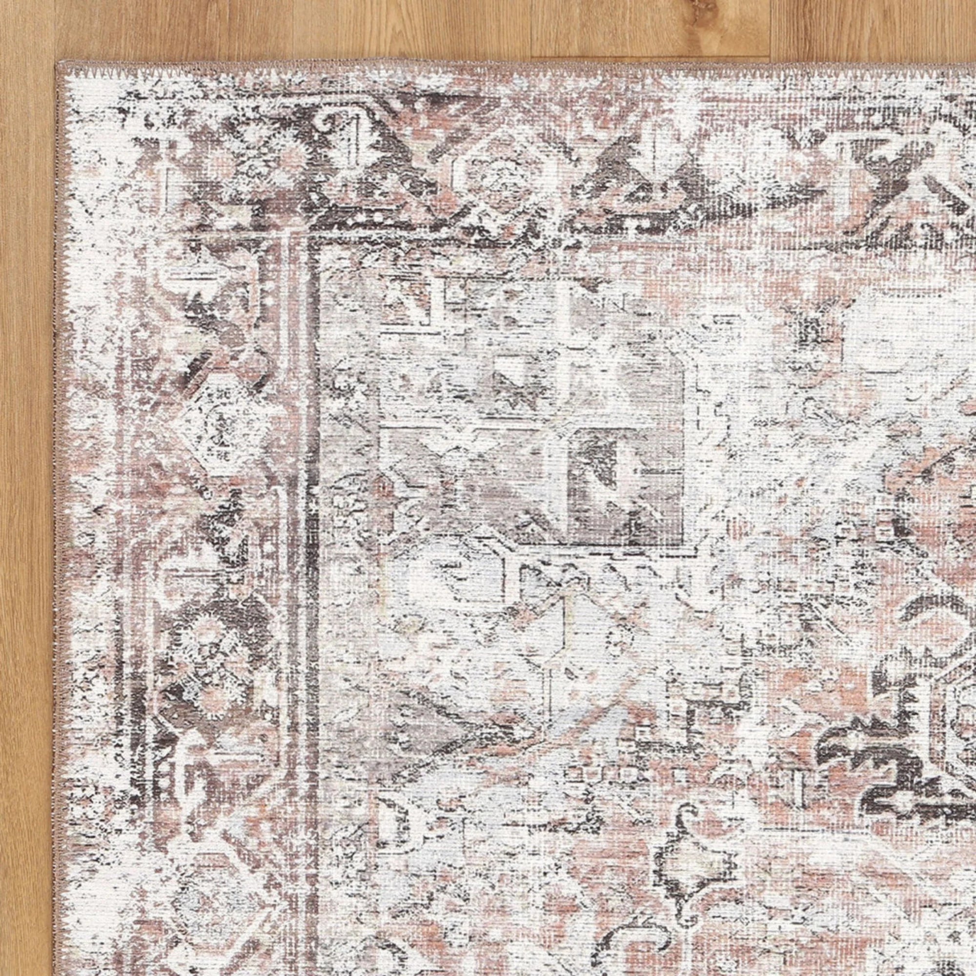 DreamWeaver Homestead Machine Washable Rug, Amelie Terracotta