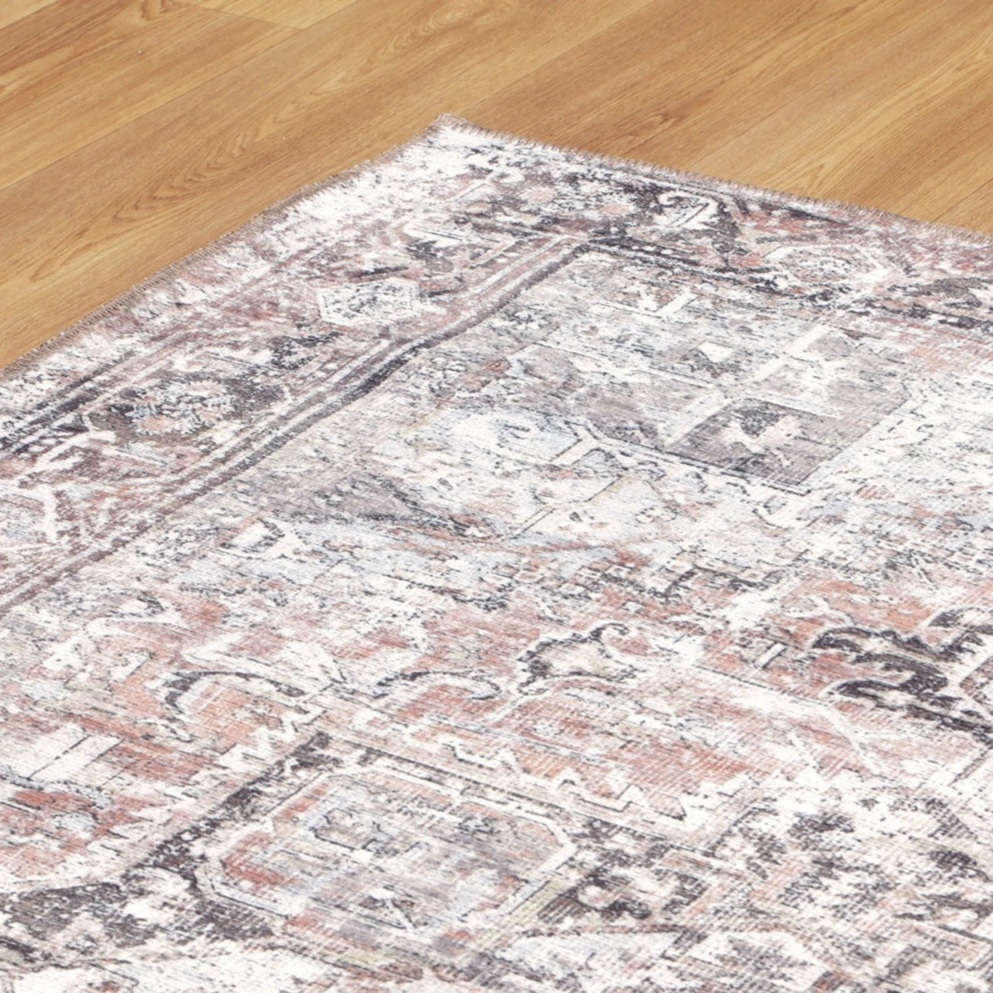 DreamWeaver Homestead Machine Washable Rug, Amelie Terracotta