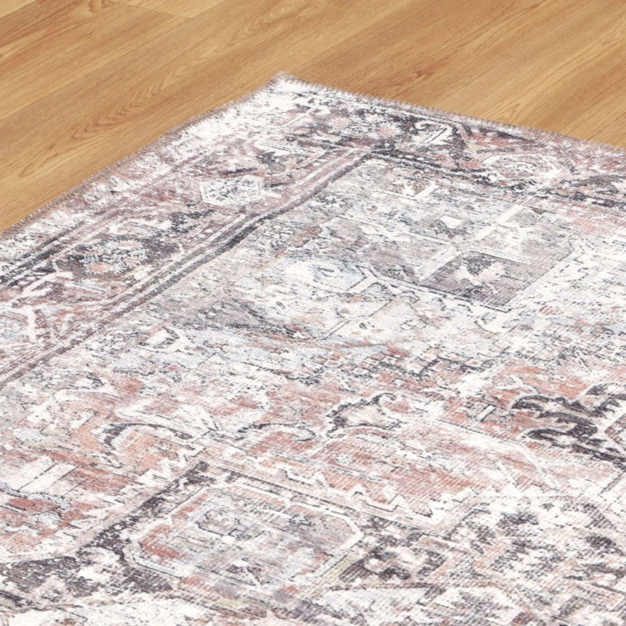 DreamWeaver Homestead Machine Washable Rug, Amelie Terracotta