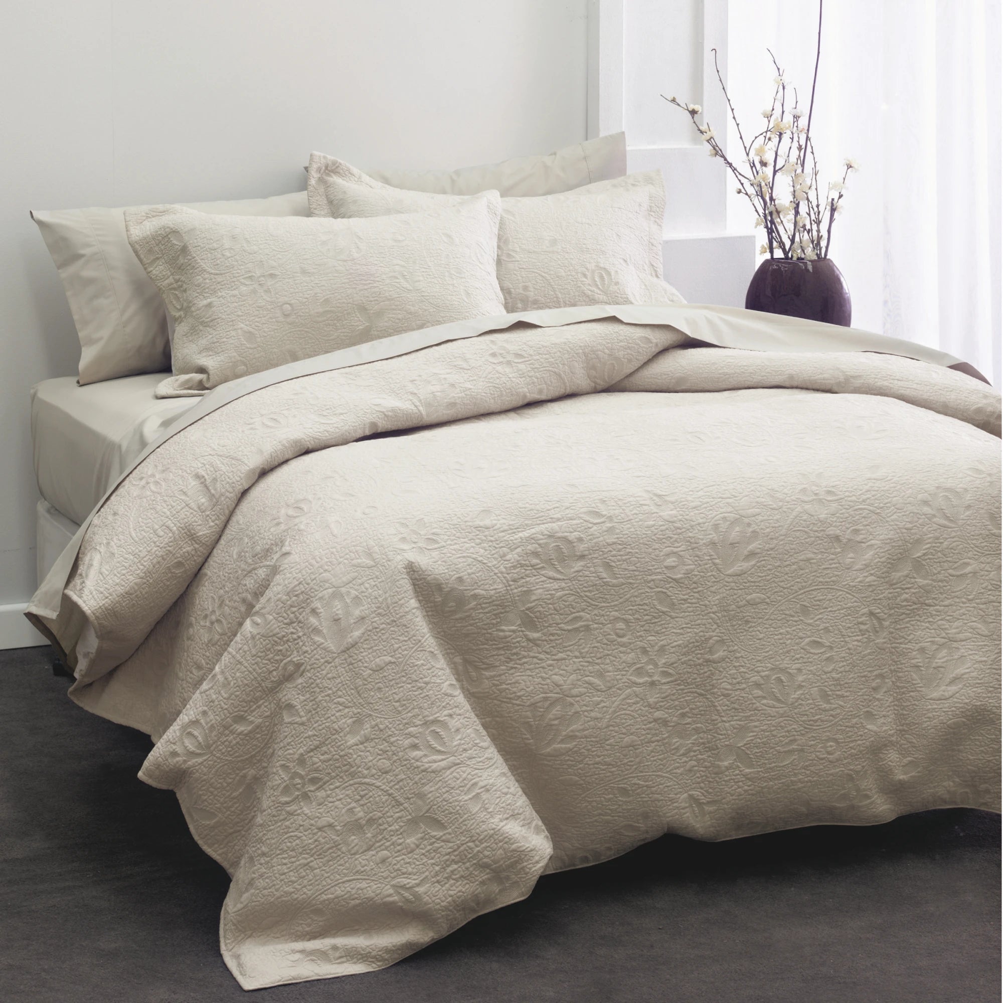 Savona Chantel Bedspread, Moonbeam