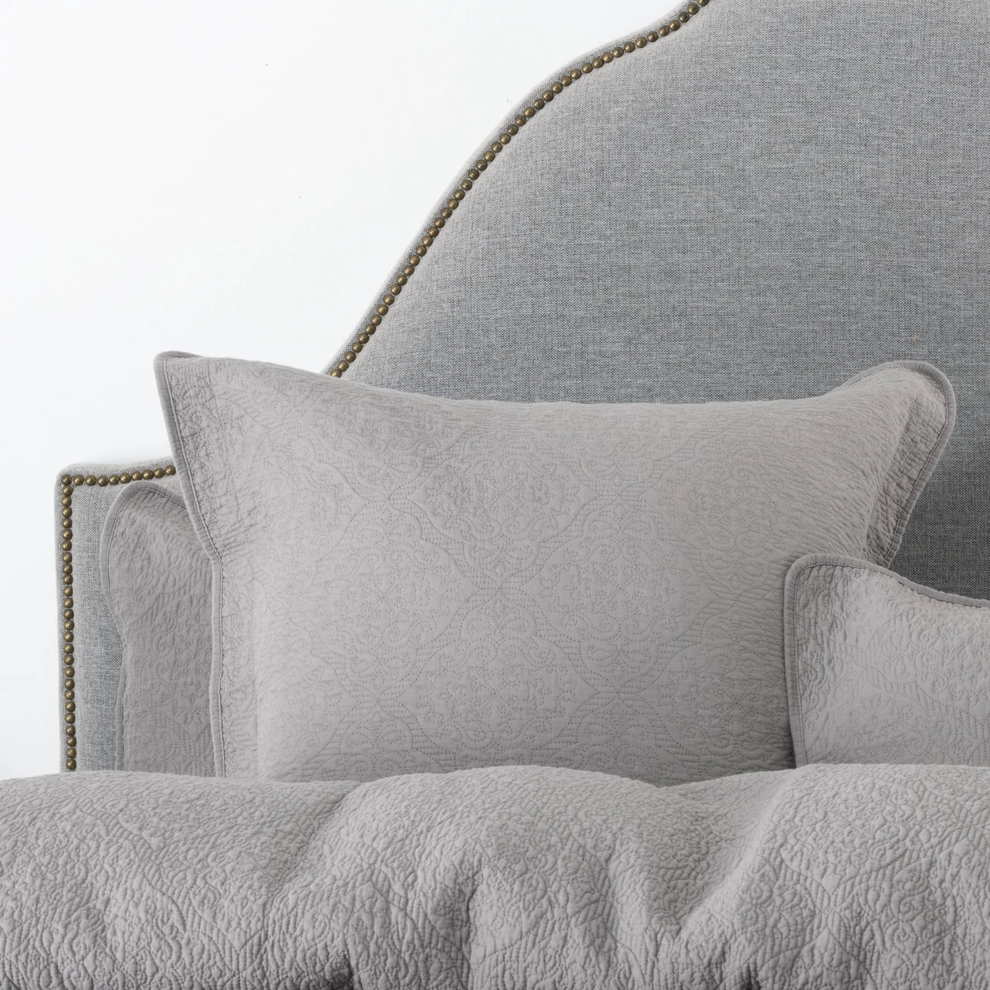 SAVONA Lilou European Pillowcase, Grey