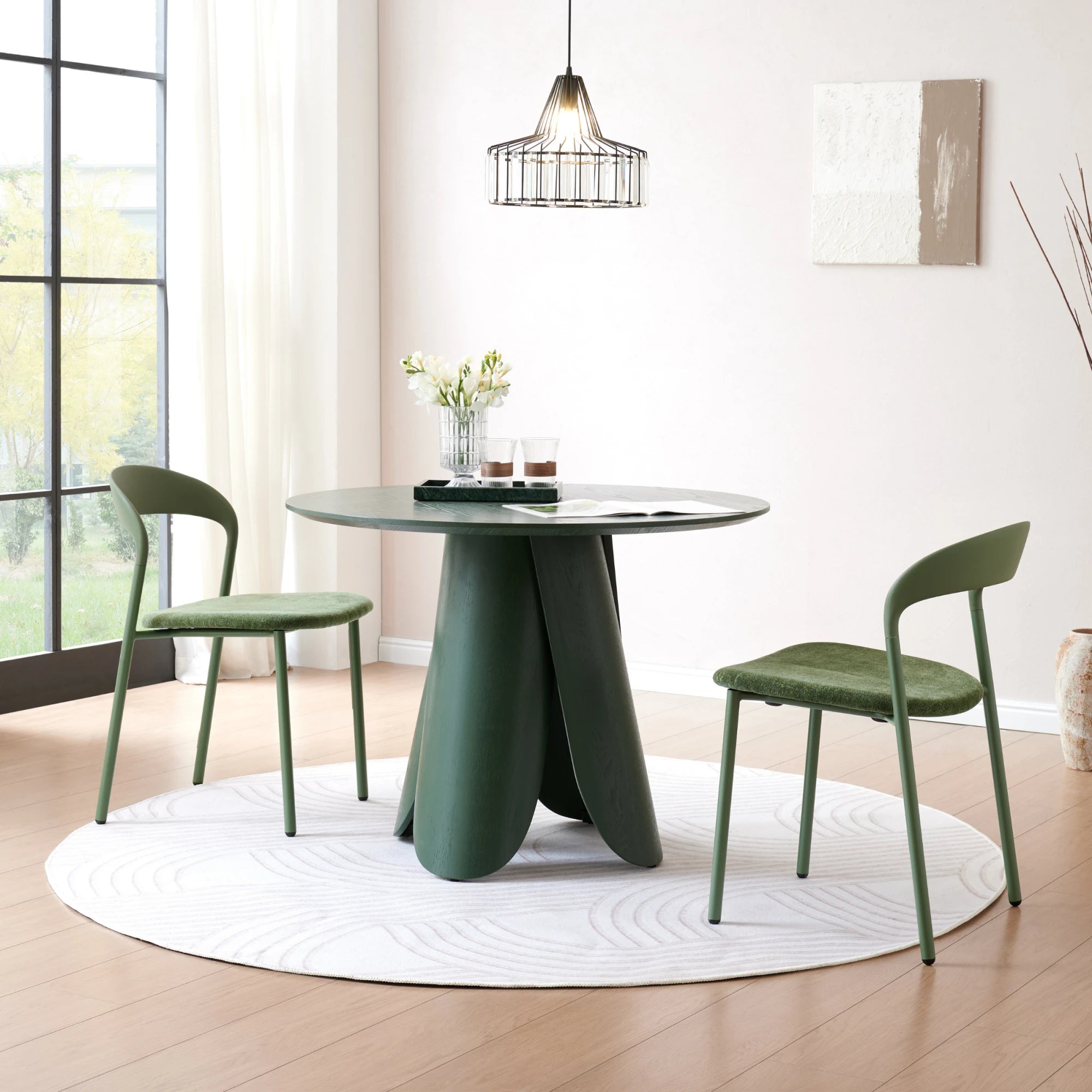 MODE Elara Dining Chairs, Green, Set of 2