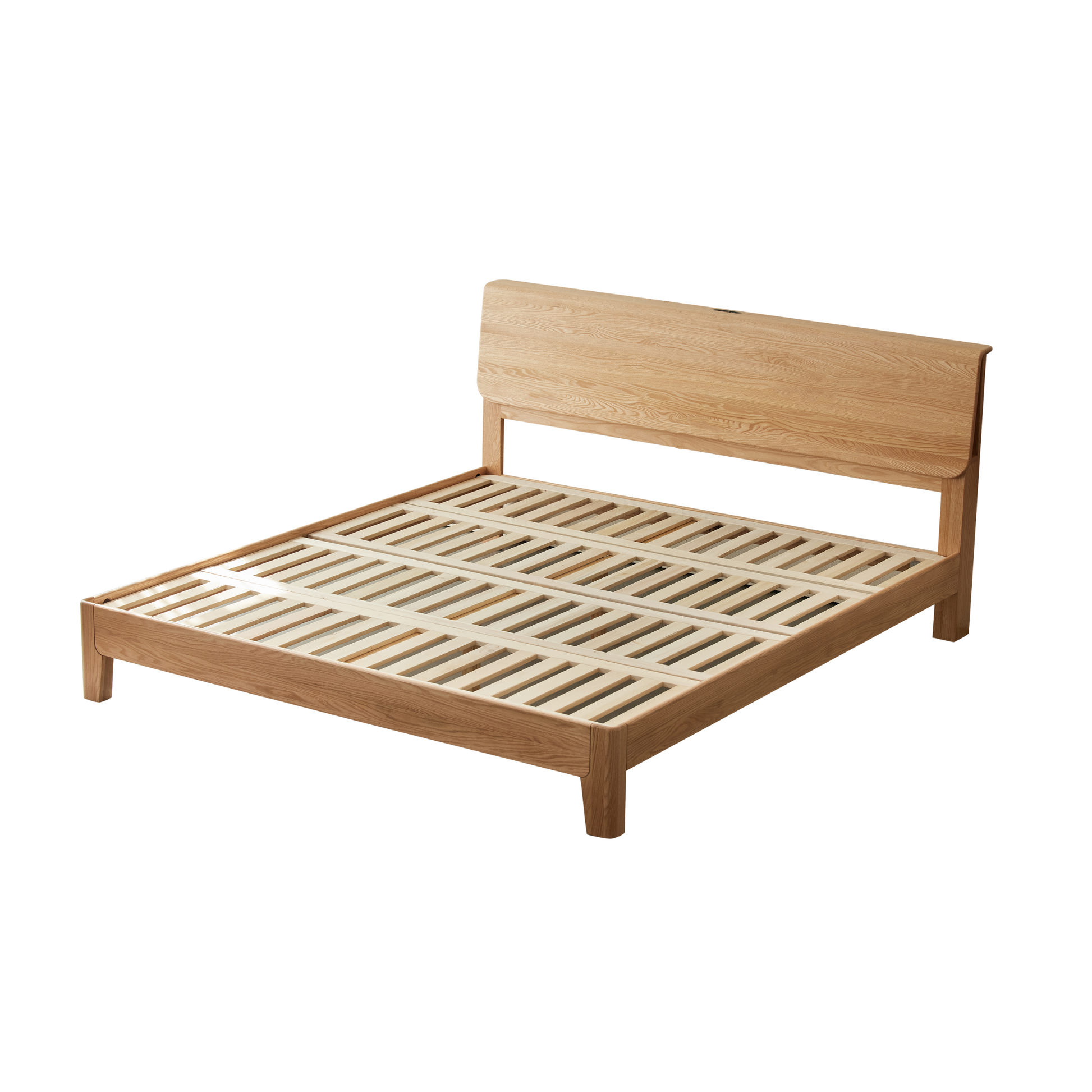Solidwood Bailey Bed Frame, Low Profile, Natural Wood