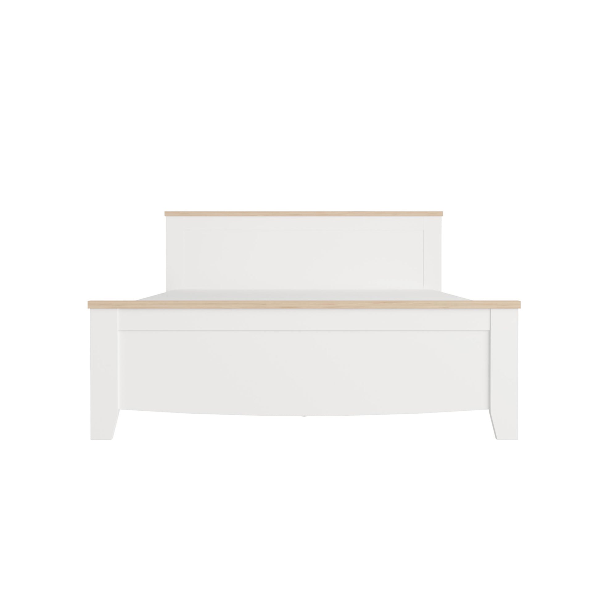 Loft Hampton Bed Frame, Creamy White, Natural Wood
