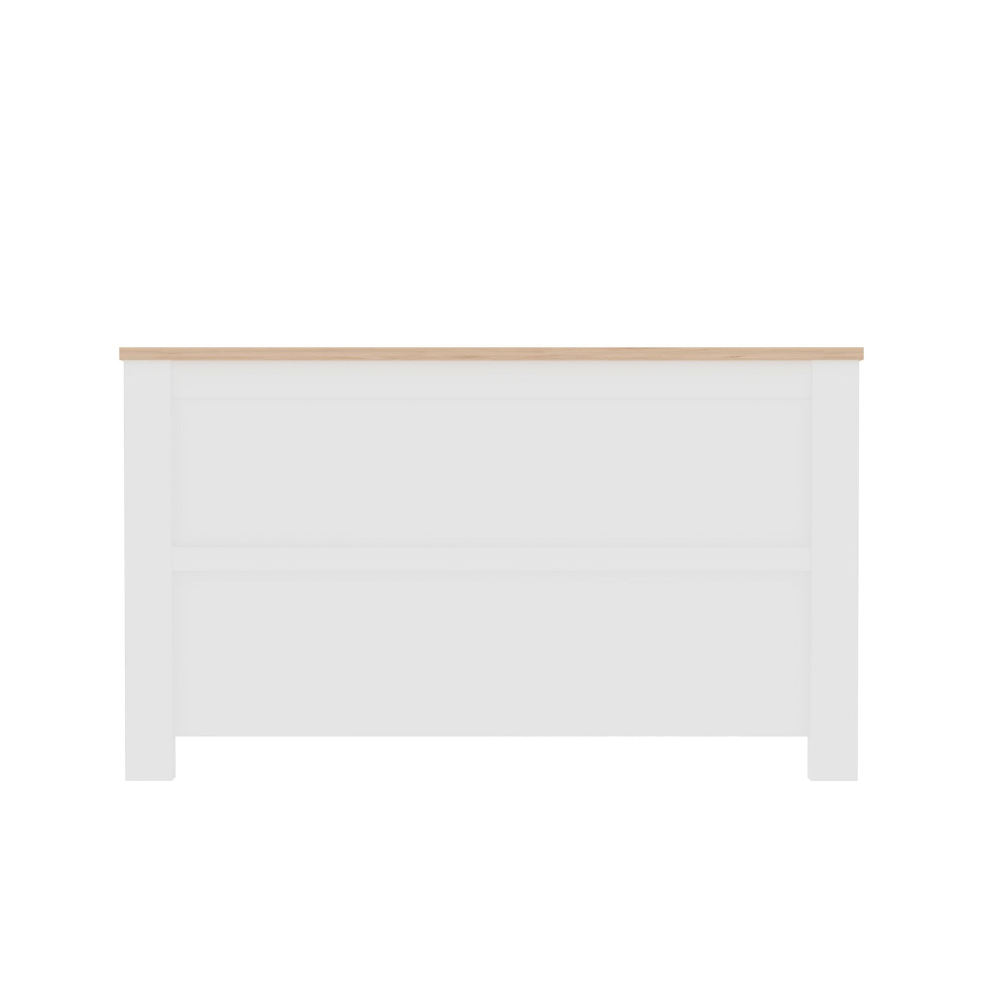 Loft Hampton Bed Frame, Creamy White, Natural Wood