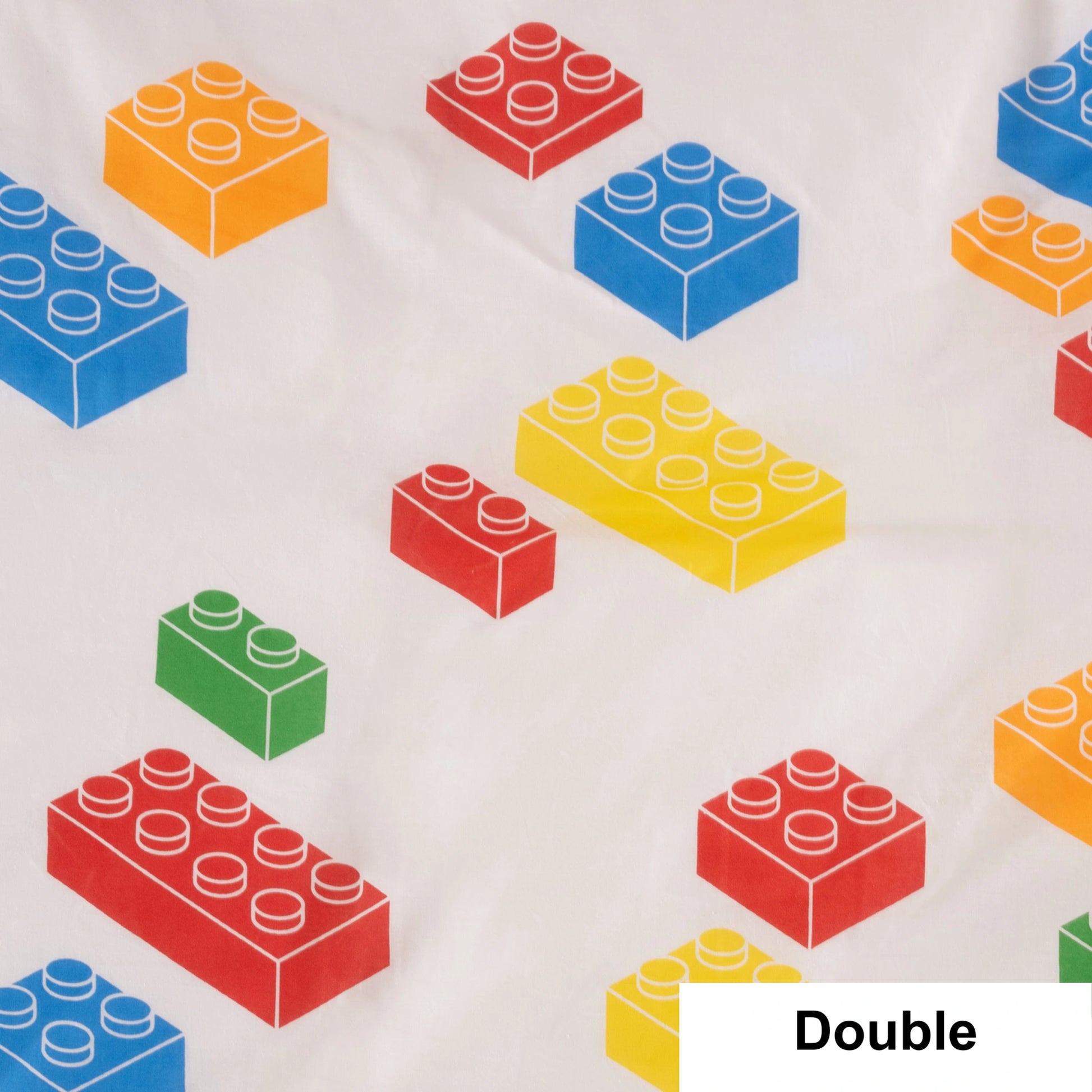 SQUIGGLES Block Party Duvet Cover Set, White, NZ Double