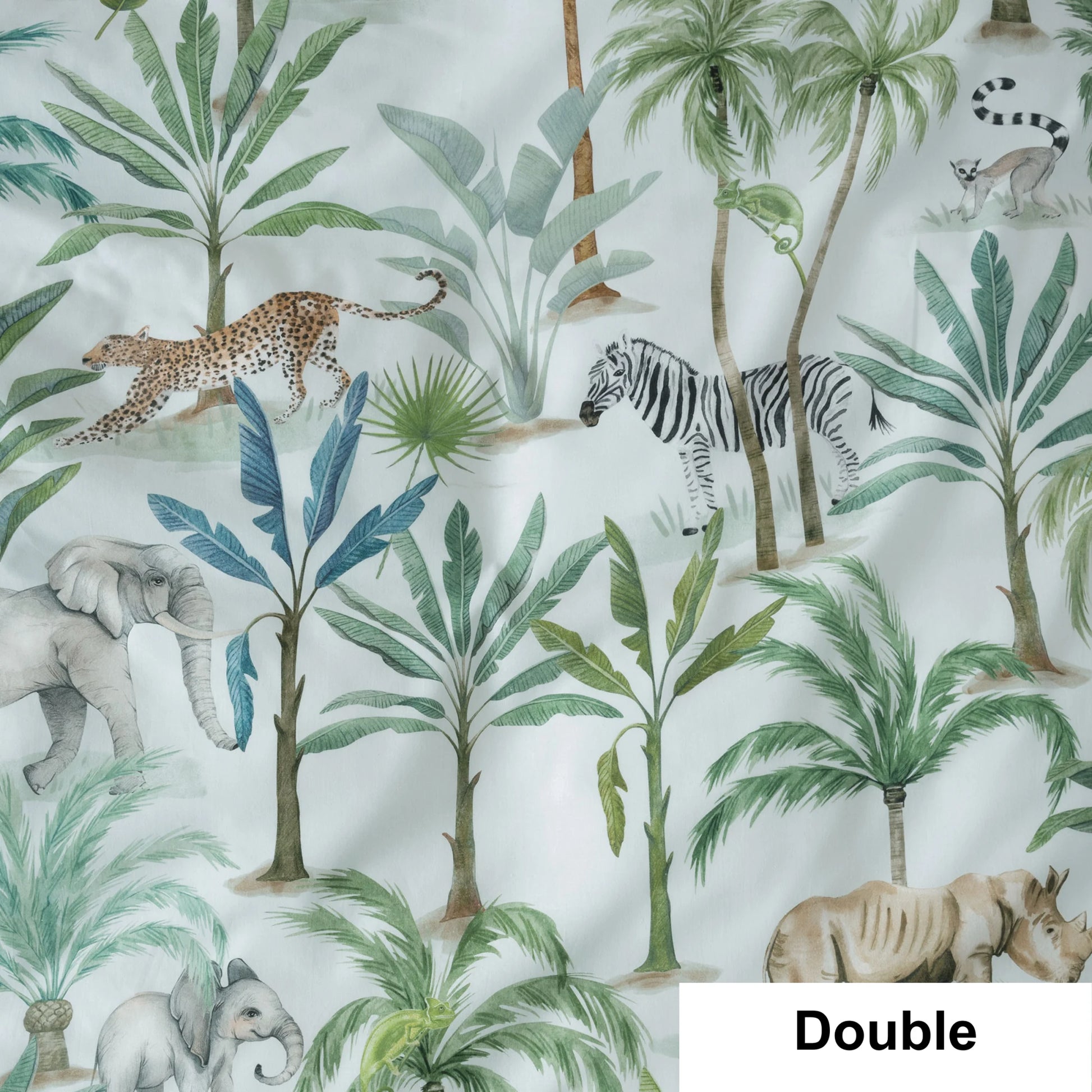 SQUIGGLES Jungle Oasis Duvet Cover Set, Multi-Colour, NZ Double