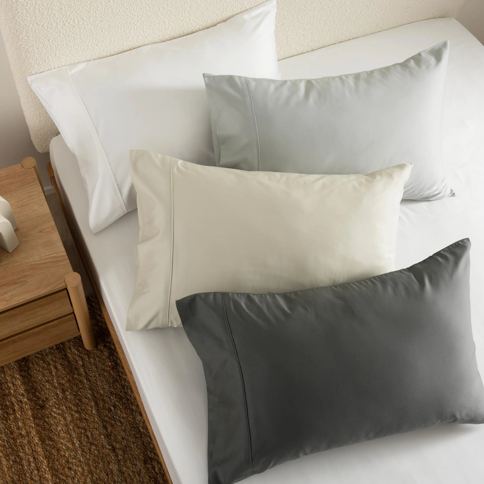 Savona 500T Bamboo Cotton Sheet Set, Steel Grey