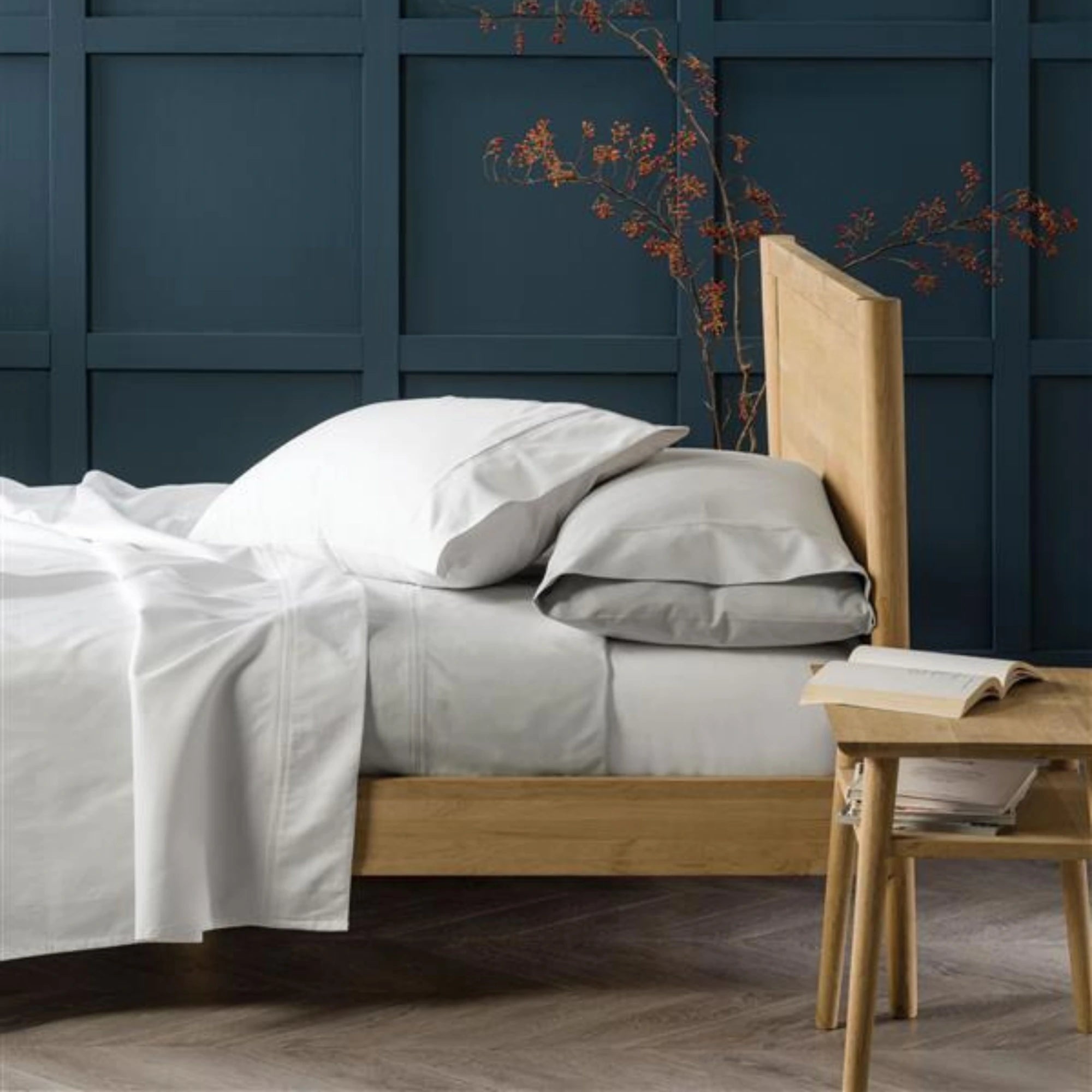 Savona 1000T Cotton Sheet Set, White