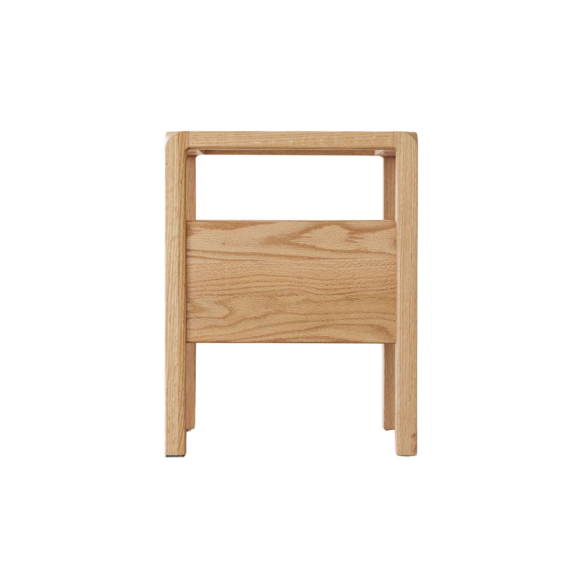 Solidwood Korlin Bedside Table with Glass Top