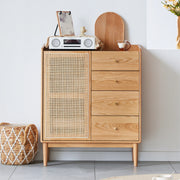 Solidwood Calamo Chest of 4 Drawers with Cabinet