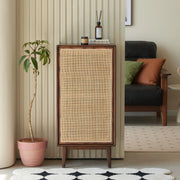 Solidwood Bailey Shoe Cabinet, 48x35cm, Dark Wood