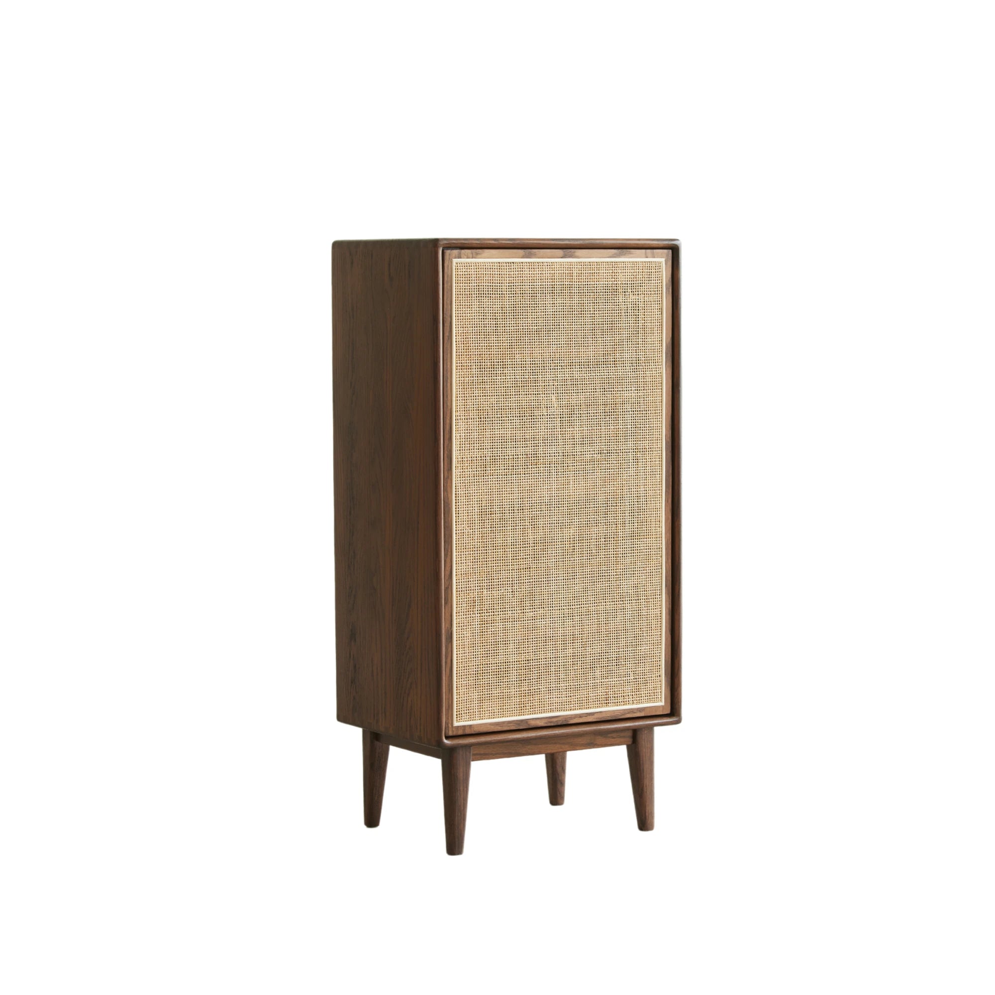Solidwood Bailey Shoe Cabinet, 48x35cm, Dark Wood