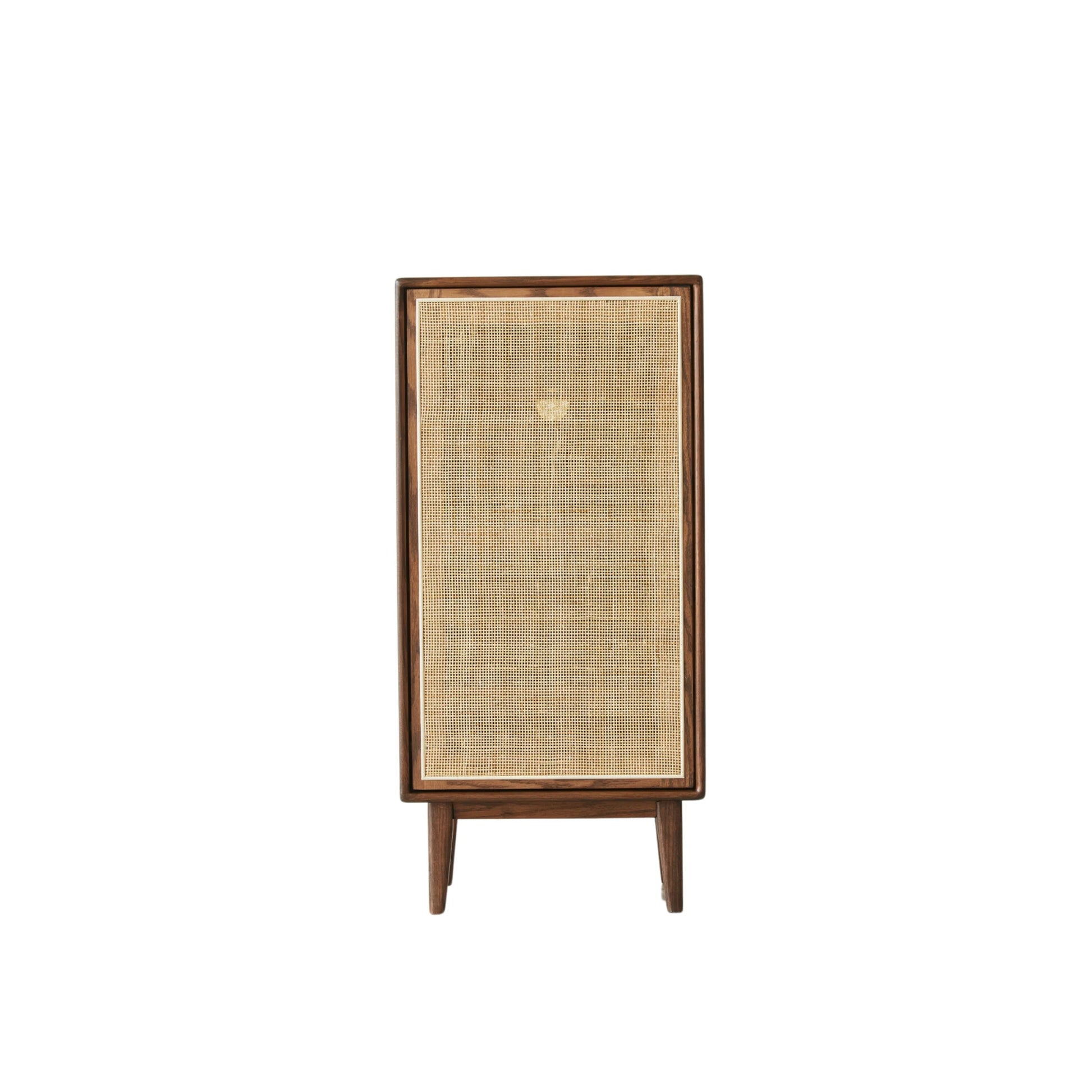 Solidwood Bailey Shoe Cabinet, 48x35cm, Dark Wood