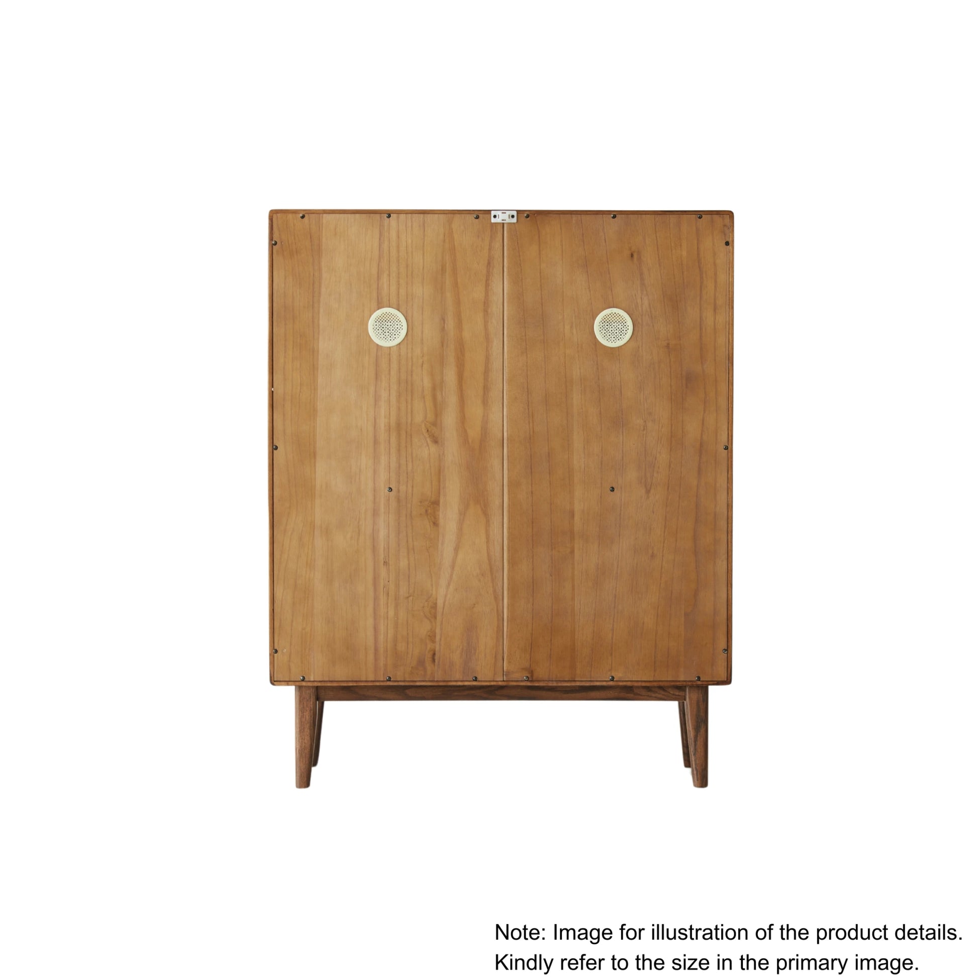 Solidwood Bailey Shoe Cabinet, 48x35cm, Dark Wood