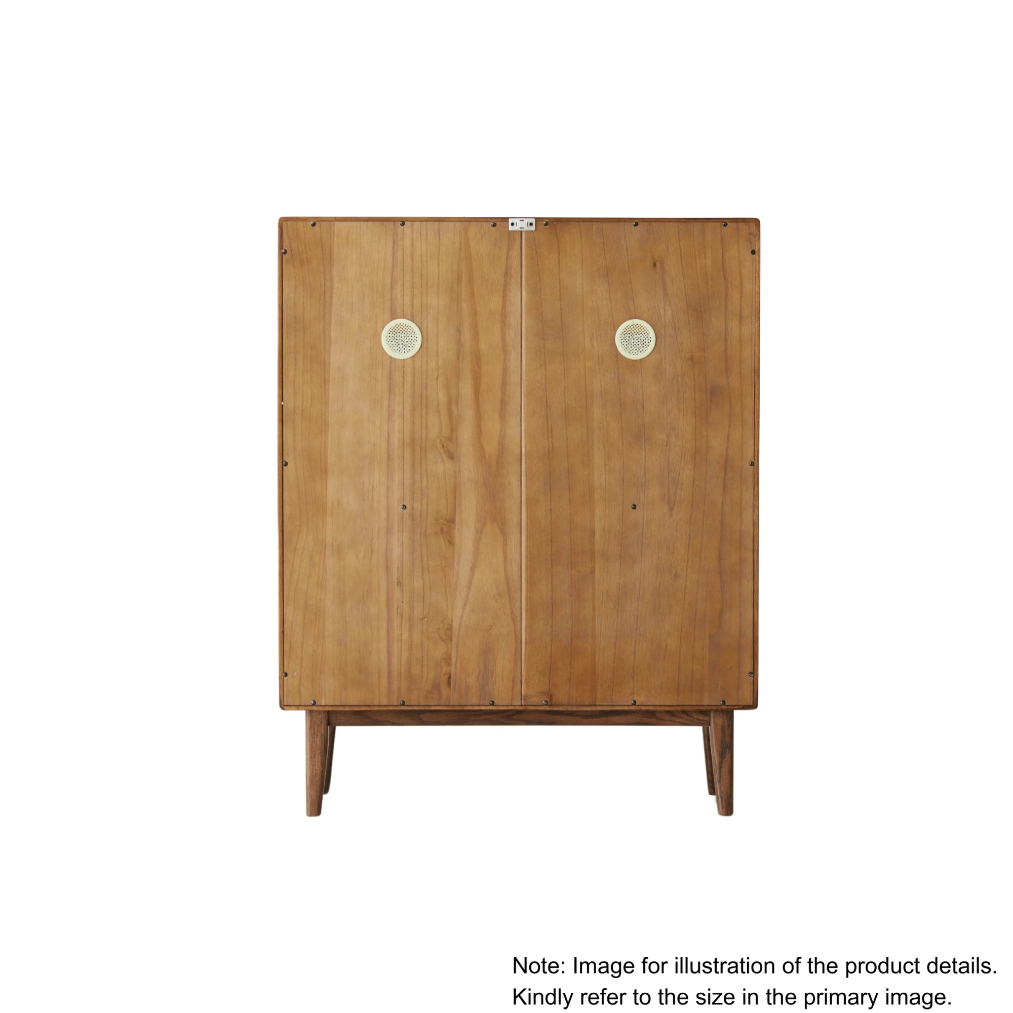 Solidwood Bailey Shoe Cabinet, 48x35cm, Dark Wood