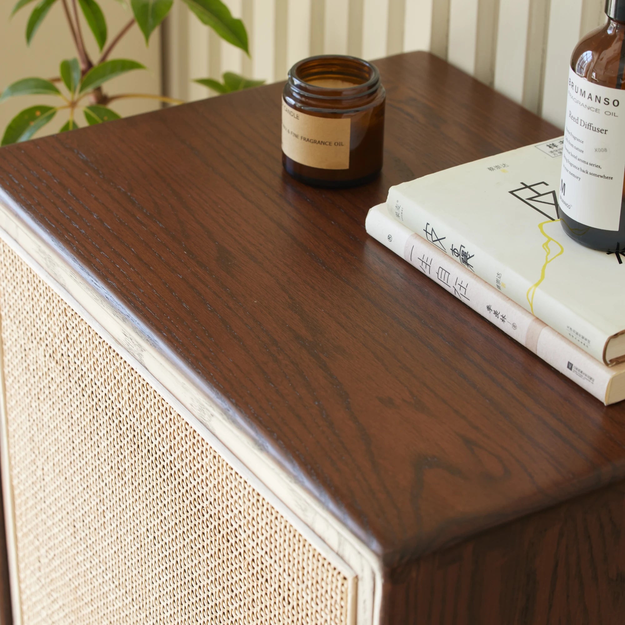Solidwood Bailey Shoe Cabinet, 48x35cm, Dark Wood