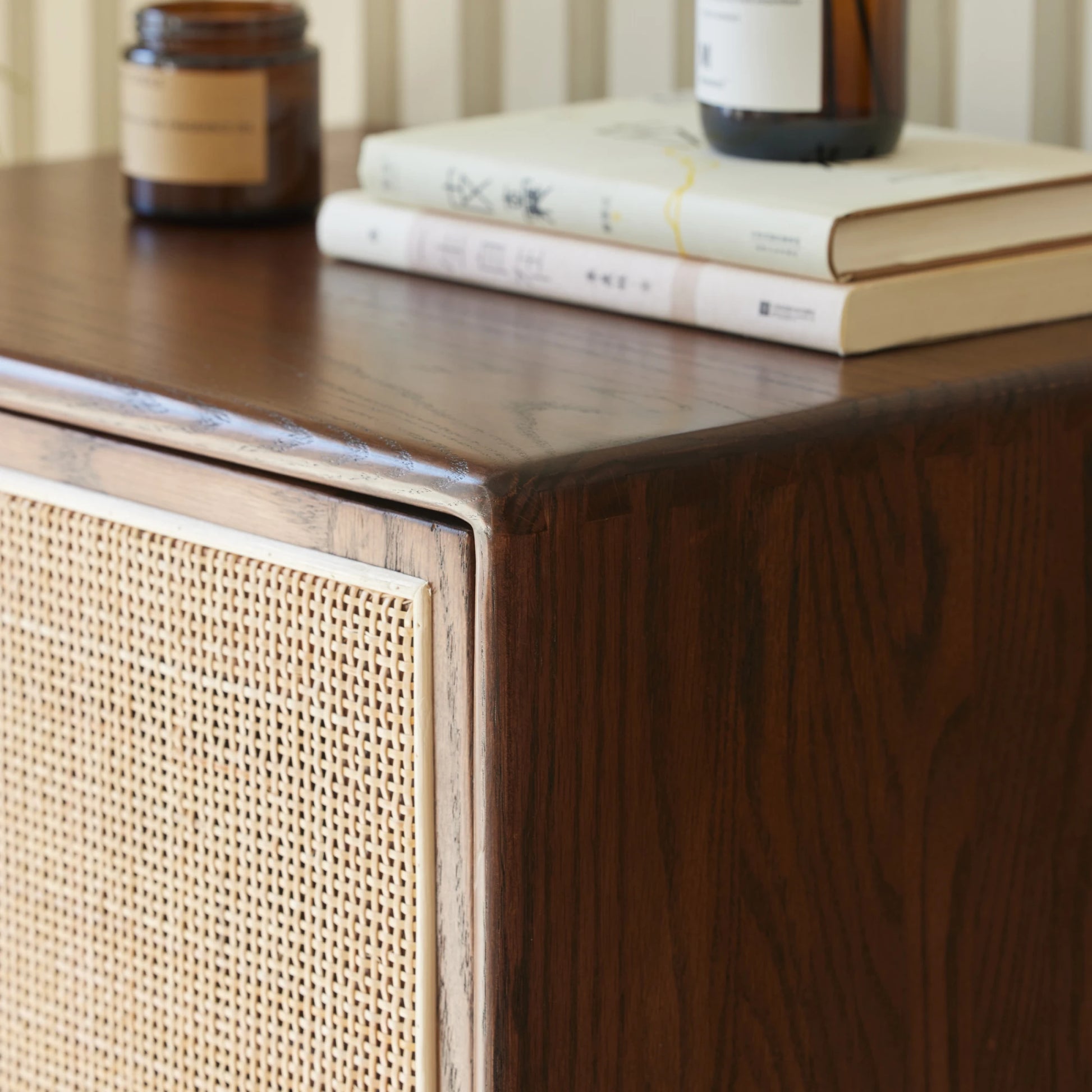 Solidwood Bailey Shoe Cabinet, 48x35cm, Dark Wood
