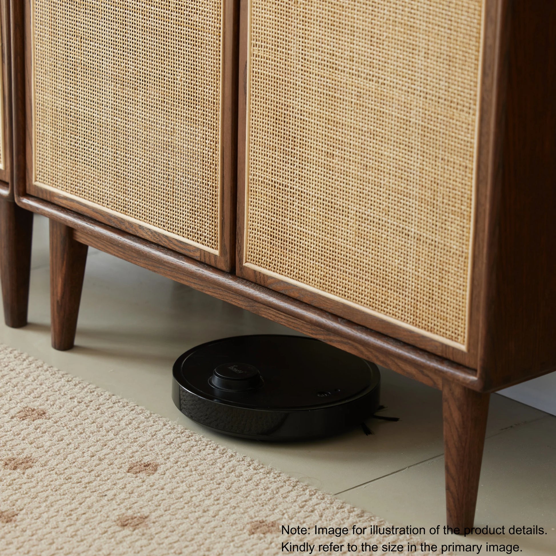 Solidwood Bailey Shoe Cabinet, 48x35cm, Dark Wood