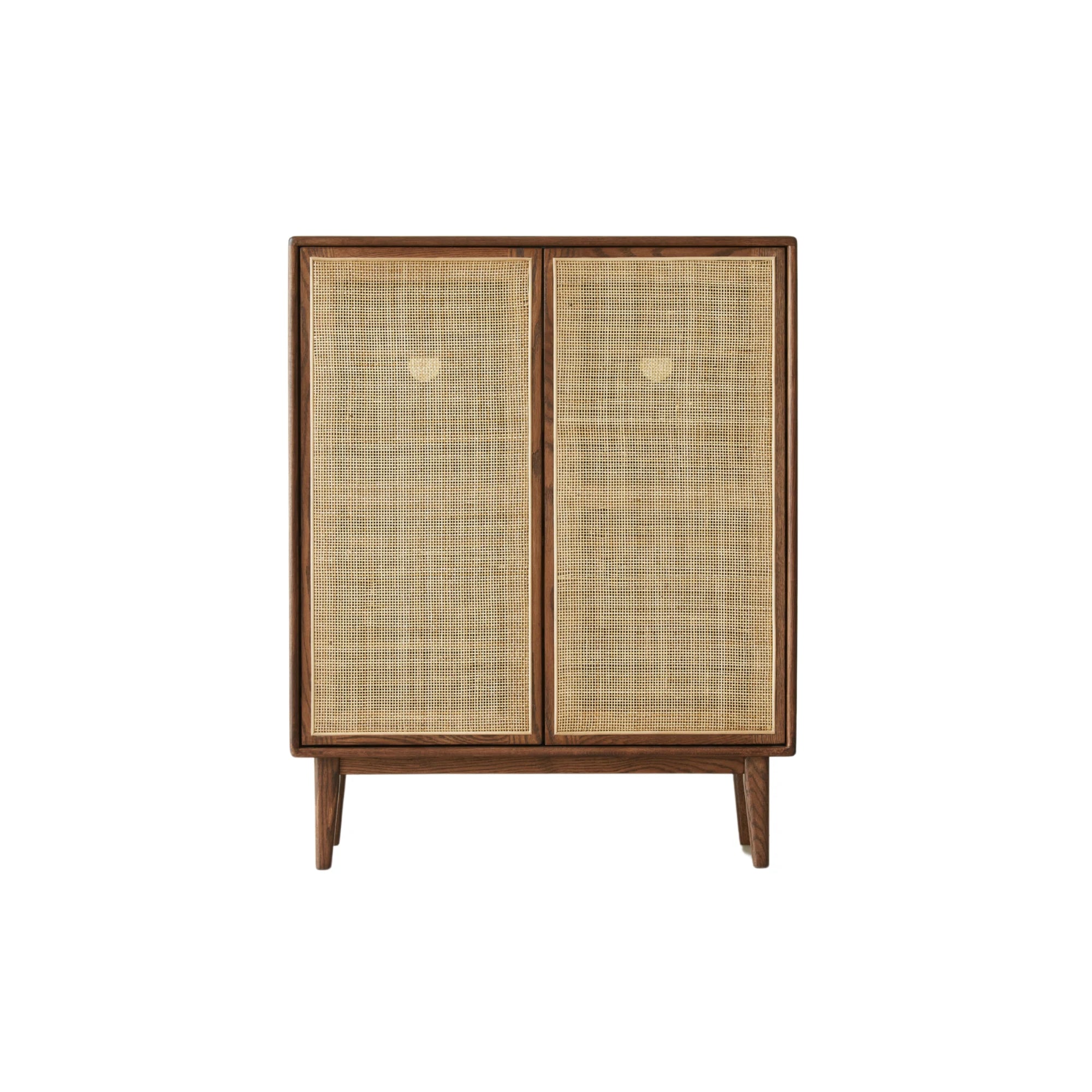 Solidwood Bailey Shoe Cabinet, 80x35cm, Dark Wood