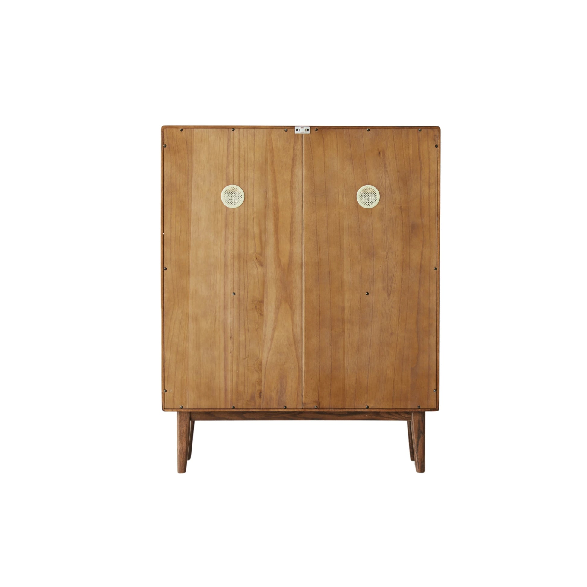 Solidwood Bailey Shoe Cabinet, 80x35cm, Dark Wood