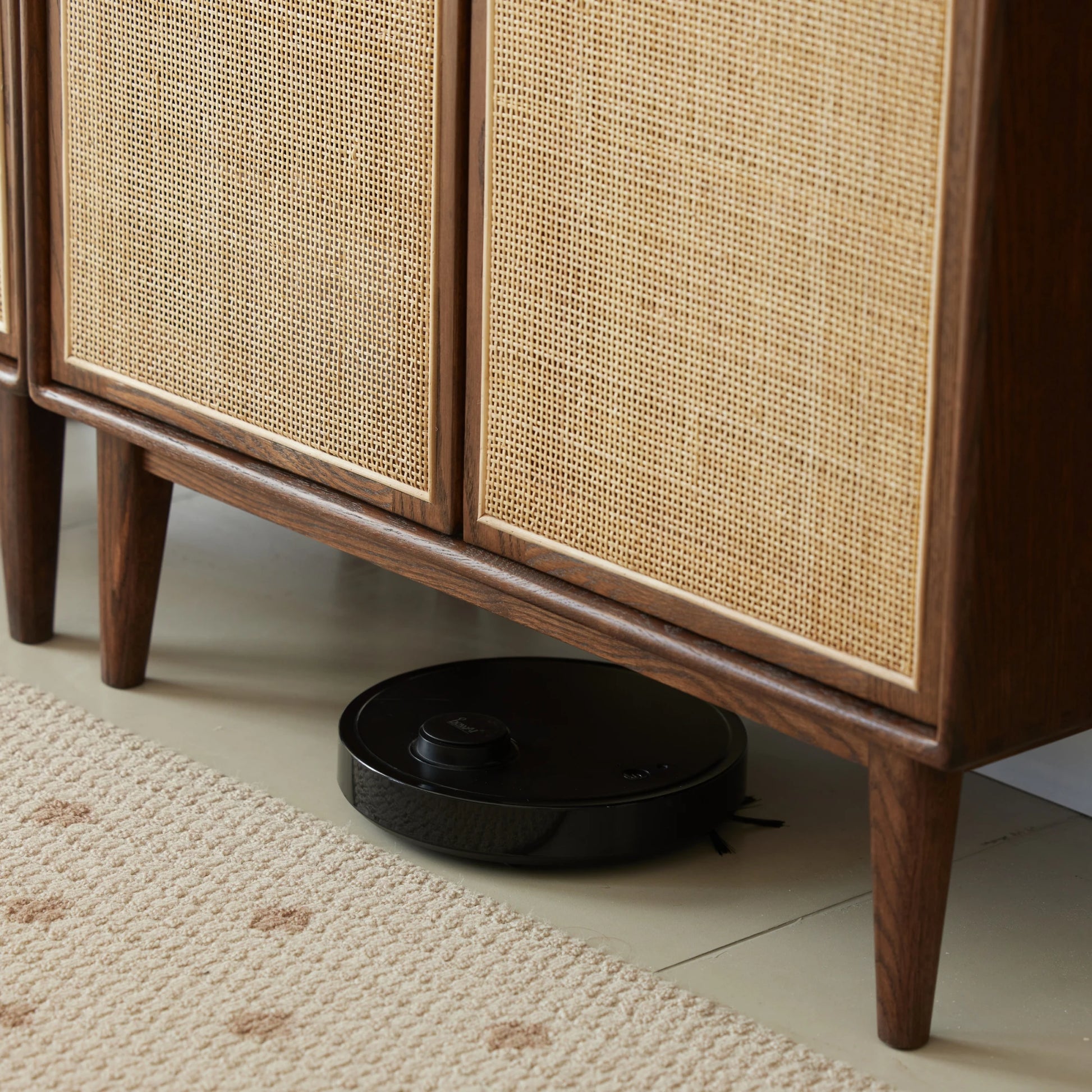 Solidwood Bailey Shoe Cabinet, 80x35cm, Dark Wood