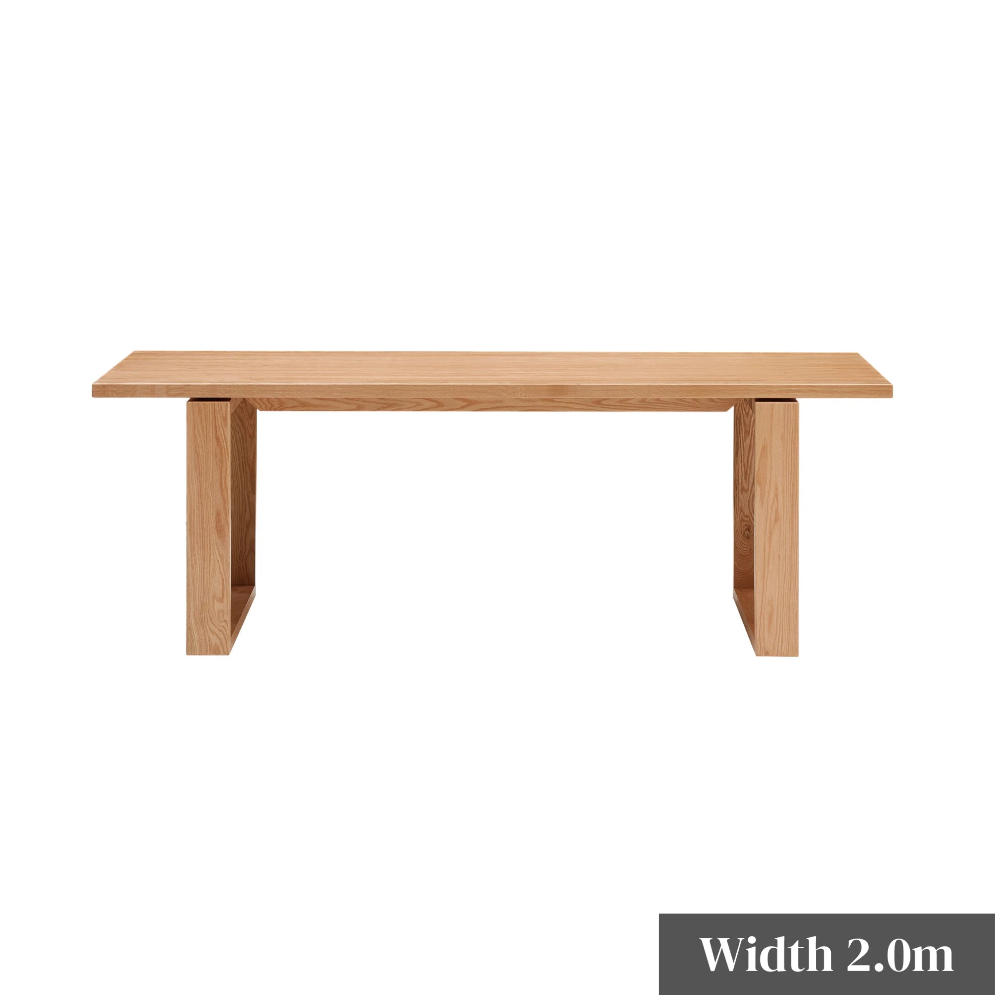 Solidwood Hemura Dining Table With Trestle Base, Natural Wood