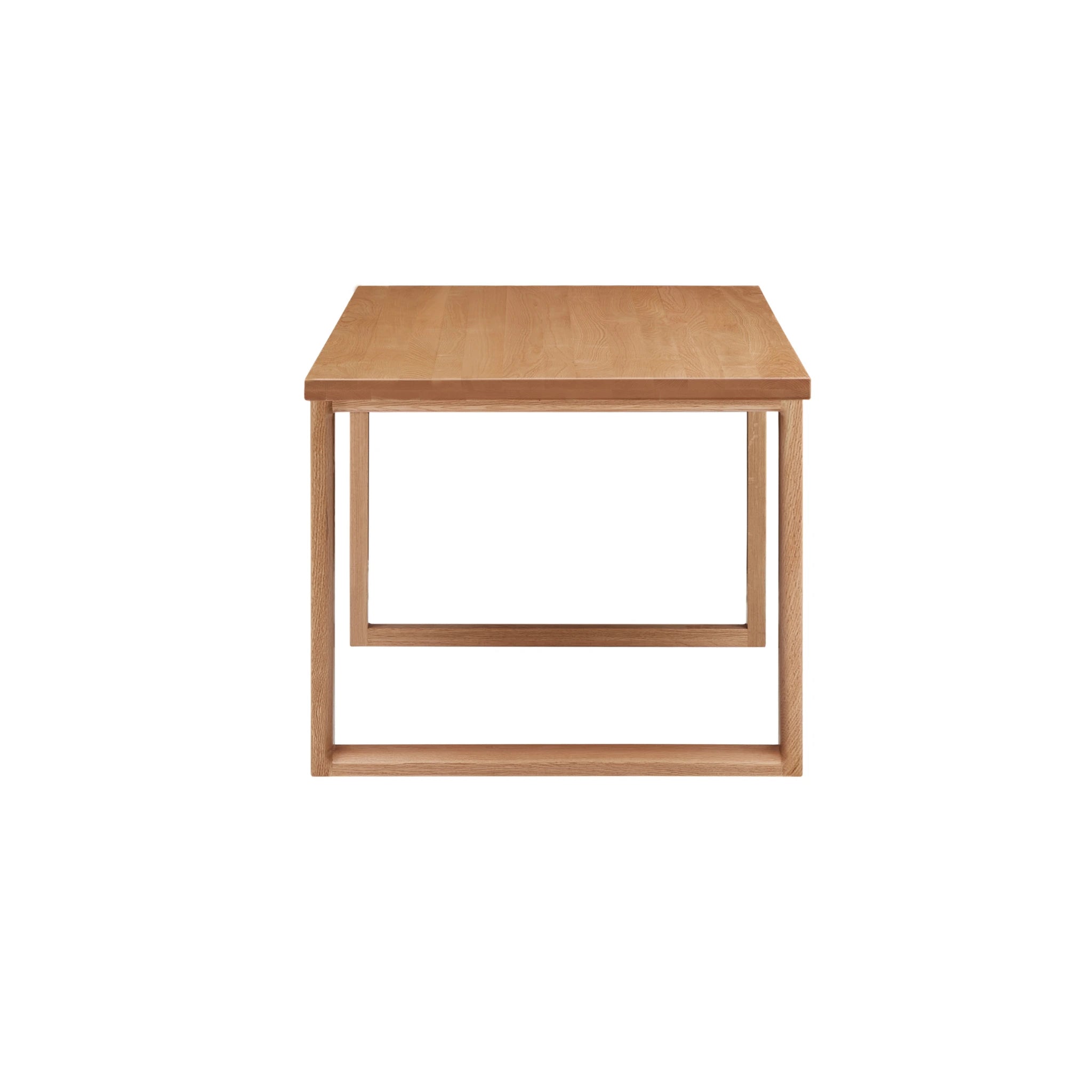 Solidwood Hemura Dining Table With Trestle Base, Natural Wood