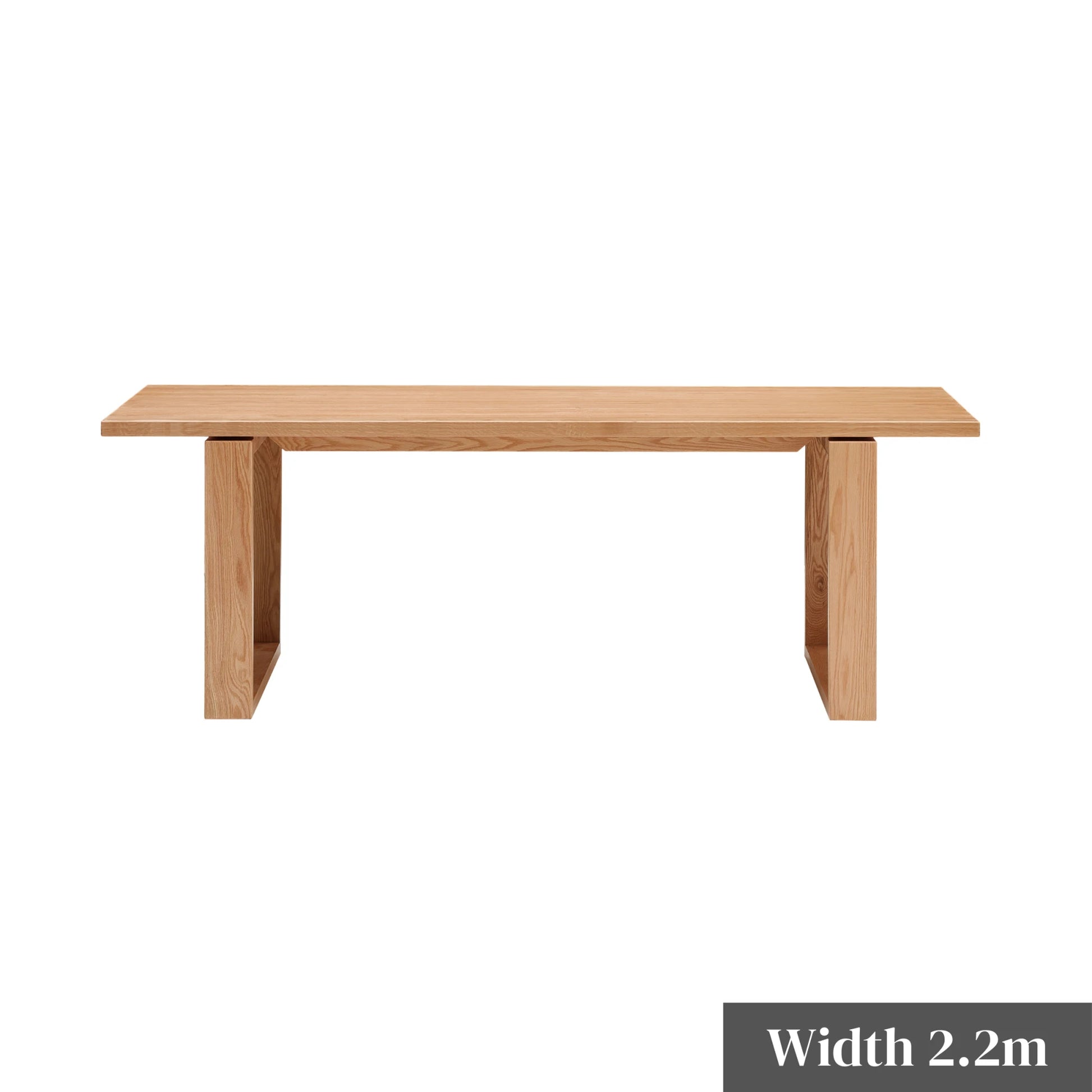 Solidwood Hemura Dining Table With Trestle Base, Natural Wood