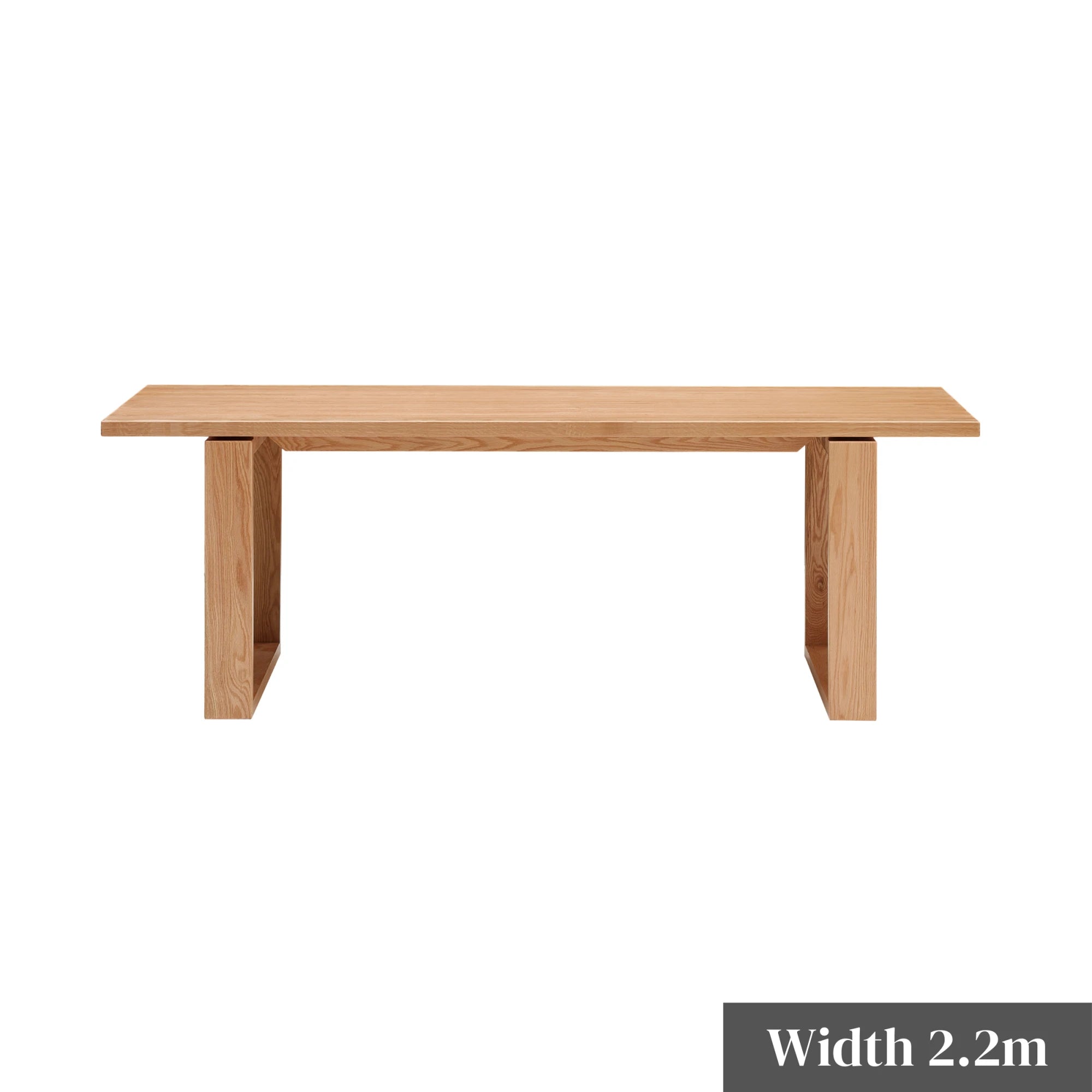 Solidwood Hemura Dining Table With Trestle Base, Natural Wood