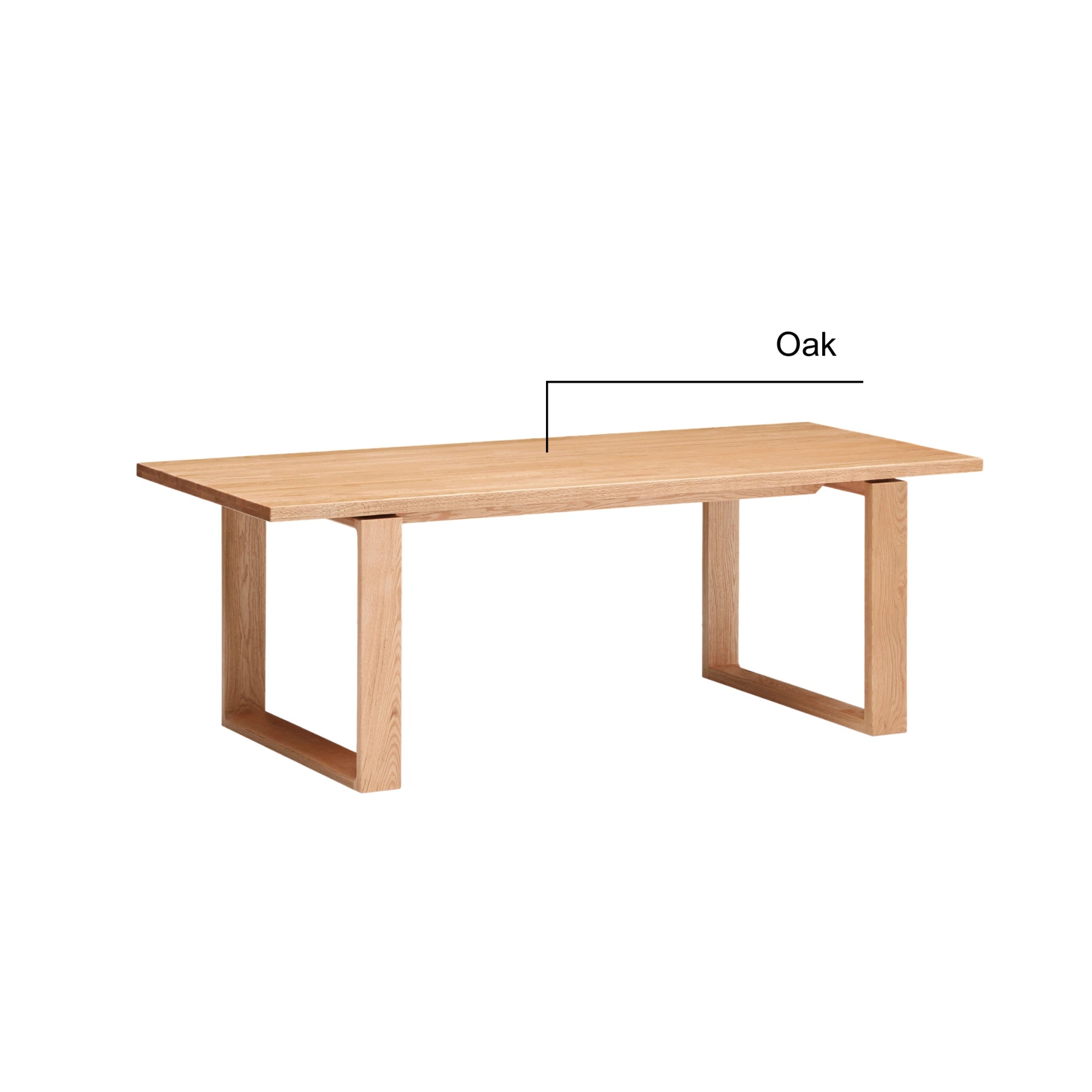 Solidwood Hemura Dining Table With Trestle Base, Natural Wood