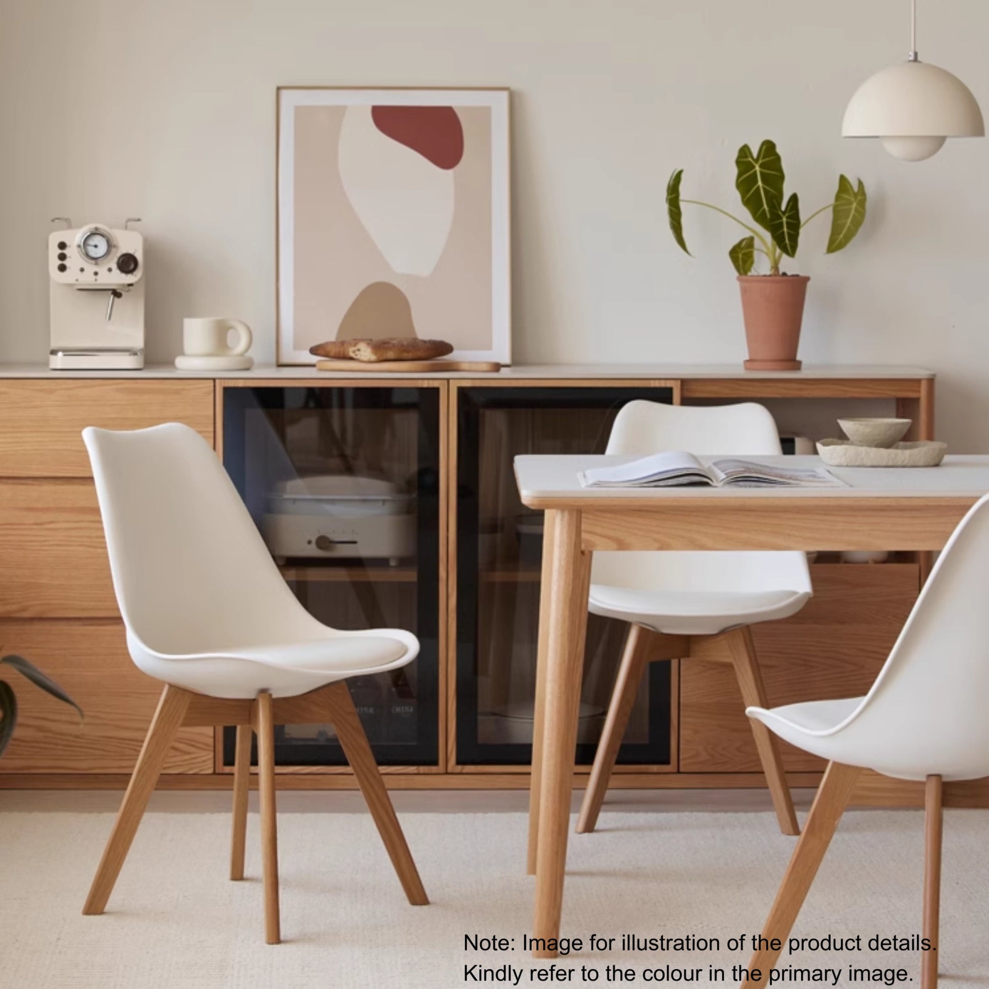 Solidwood Radiant Dining Chairs, Beech, Grey, Set of 2