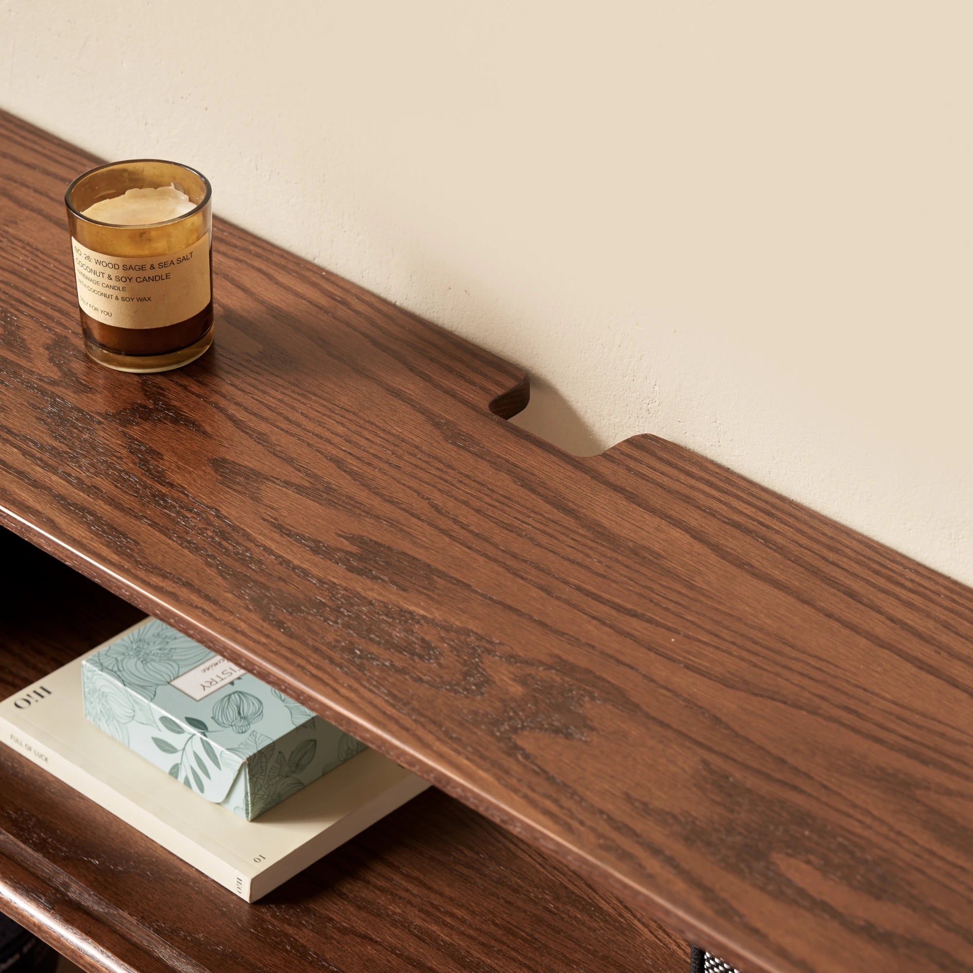 Solidwood Danya Wall-mounted Entertainment Unit, 160cm