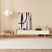 Solidwood Miaco Adjustable Entertainment Unit with Sintered Stone Top