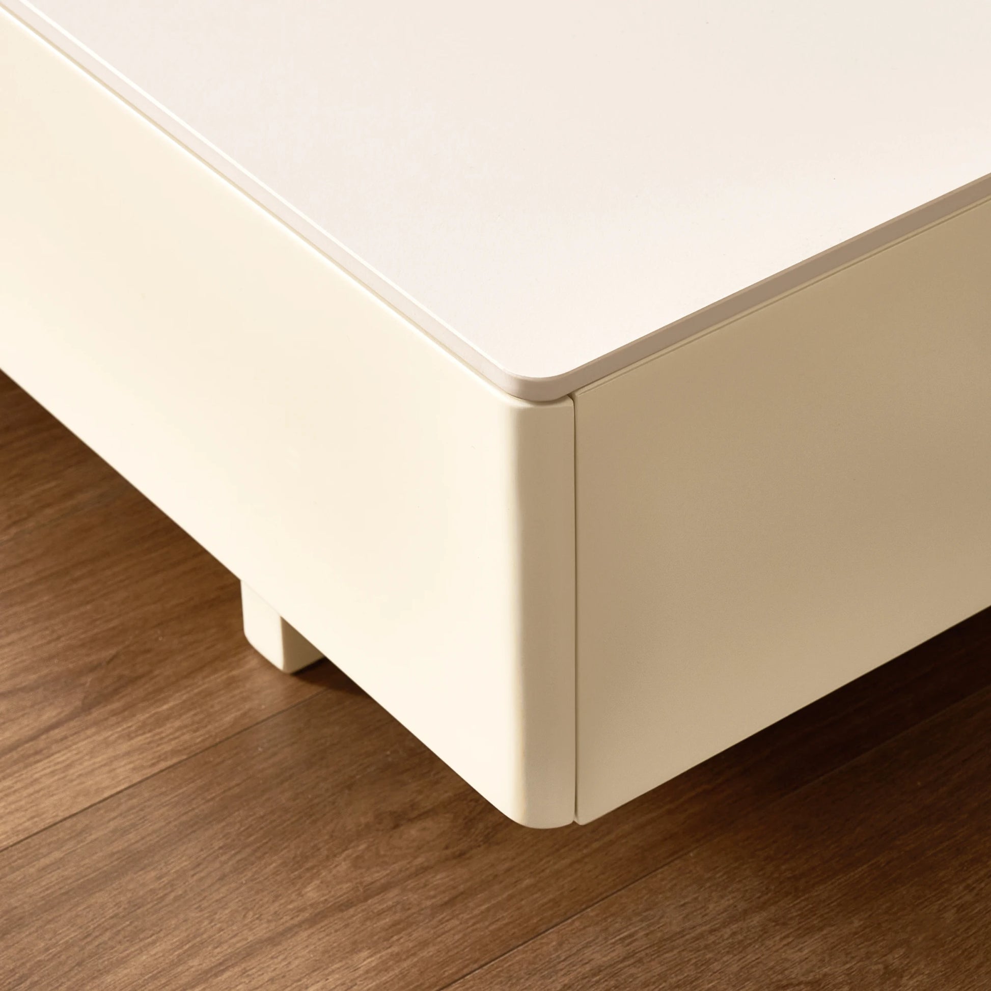 Solidwood Miaco Adjustable Entertainment Unit with Sintered Stone Top