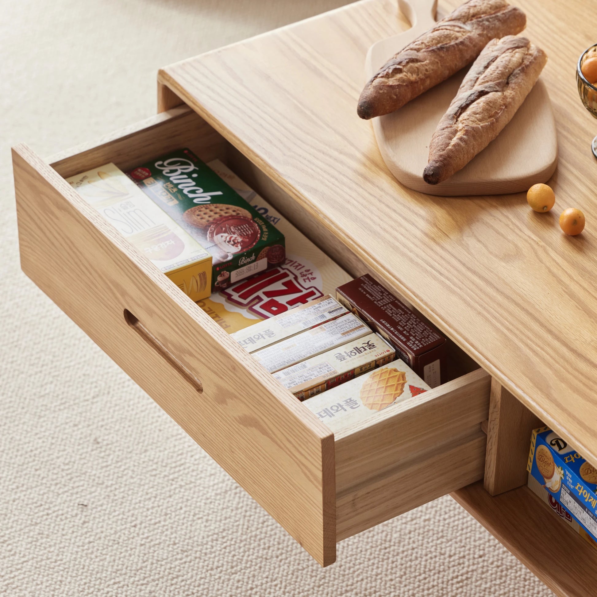 Solidwood Bailey Coffee Table, 100cm, Natural Wood